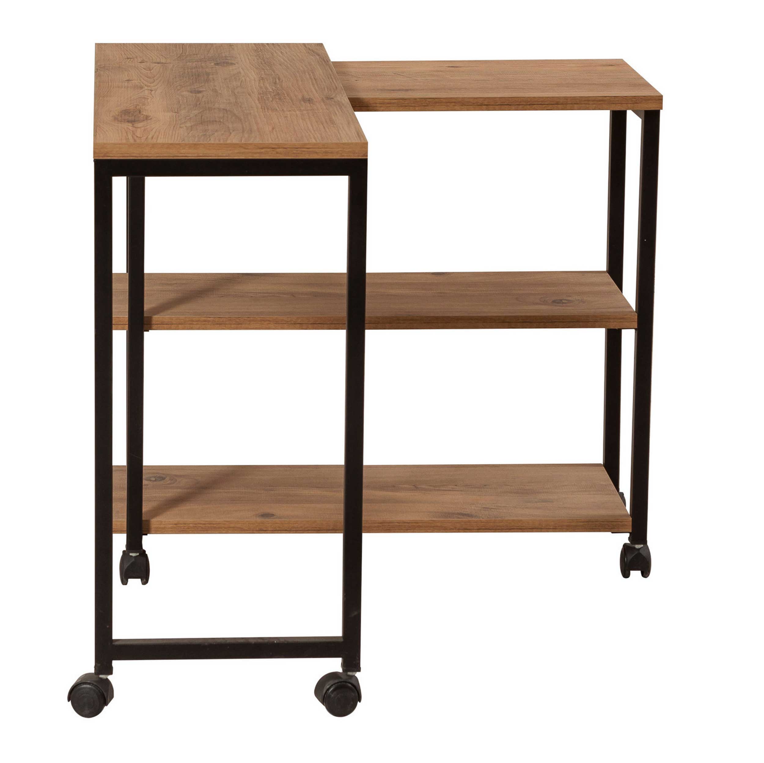 Melin Table d'appoint | 100 % MÉLAMINE | Pin Atlantique, noir - Image 6