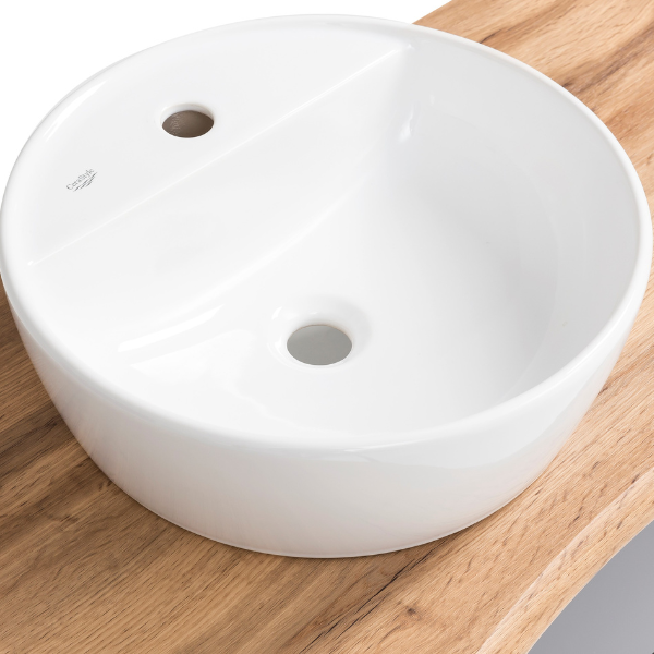 Meuble à lavabo Vikas 121cm 4 tiroirs - anthracite/chêne - Image 6