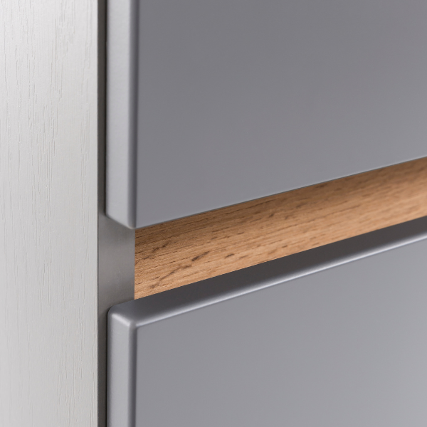 Meuble à lavabo Vikas 121cm 4 tiroirs - anthracite/chêne - Image 8