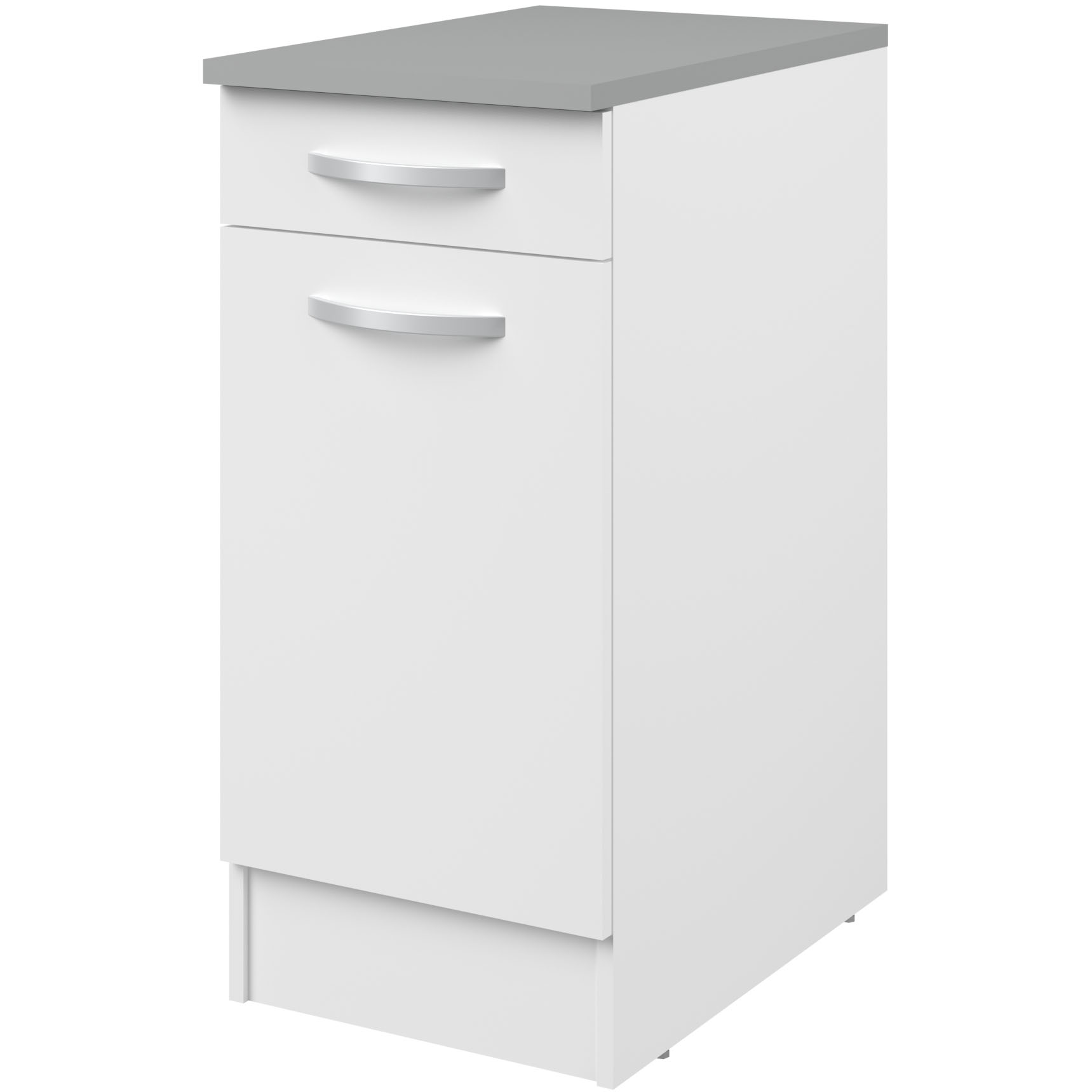 Meuble bas Oke 40x60 cm avec tiroir et porte - blanc