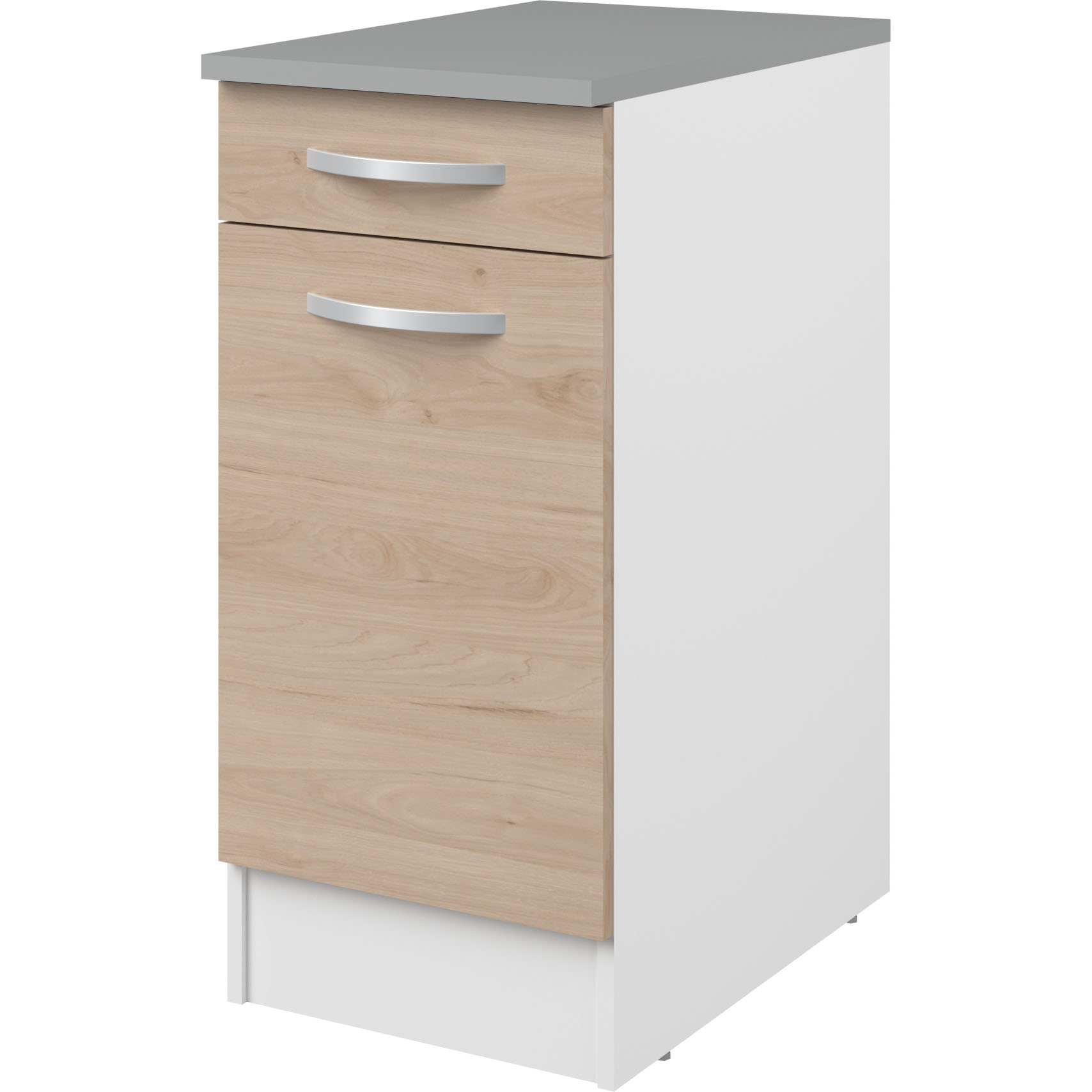 Meuble bas Oke 40x60 cm avec tiroir et porte - chêne