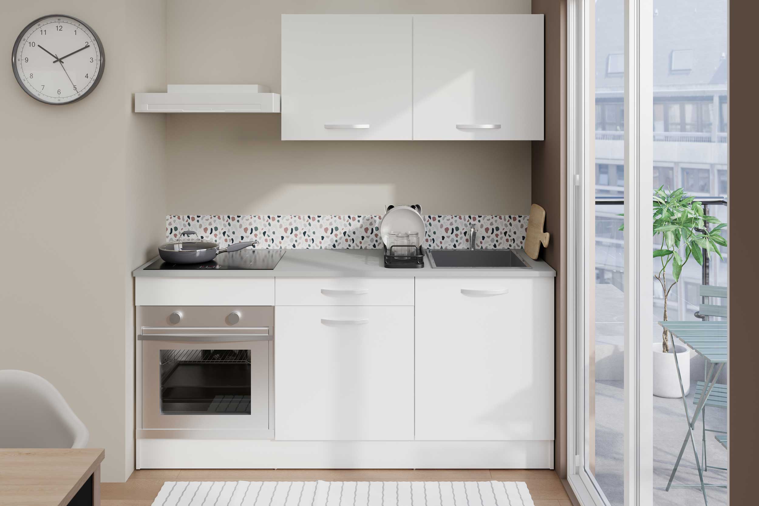 Meuble bas Oke 60 cm avec porte - blanc - Image 6