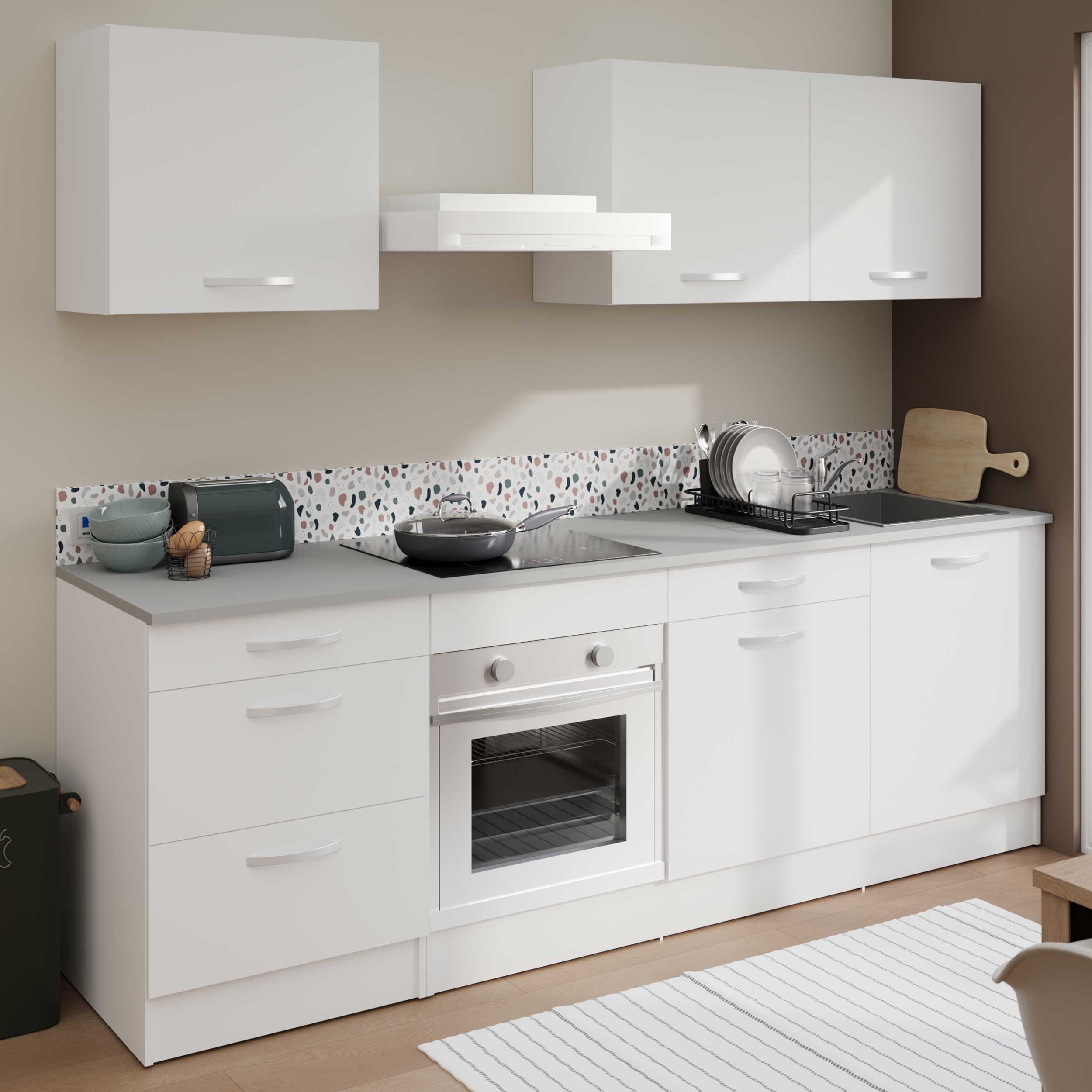 Meuble bas Oke 60 cm avec porte - blanc - Image 9