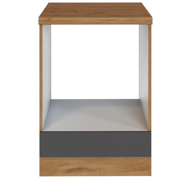 Meuble bas Sorrella 60cm pour four et plaque de cuisson - anthracite/chêne - Image 6