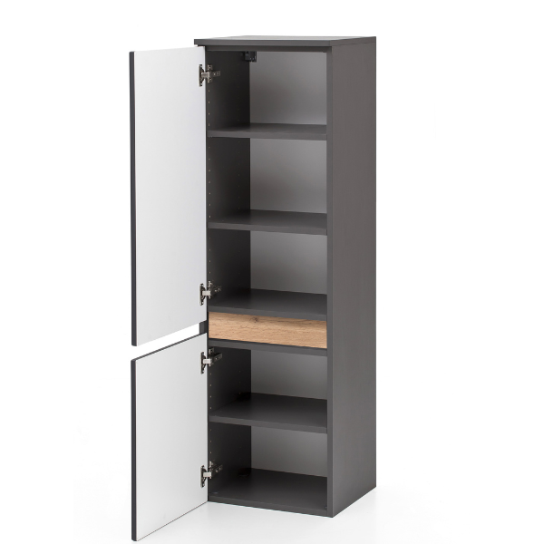 Meuble colonne Vikas 2 portes - anthracite - Image 10