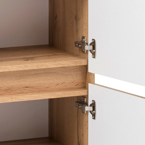 Meuble colonne Vikas 2 portes - chêne - Image 8