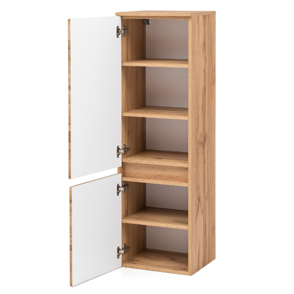 Meuble colonne Vikas 2 portes - chêne - Image 10