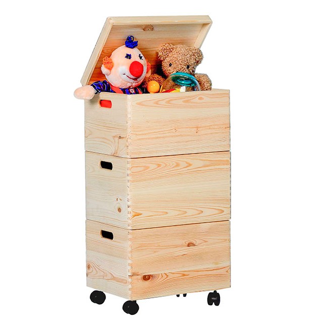 Meuble de rangement en bois Maxine avec roulettes - Image 3