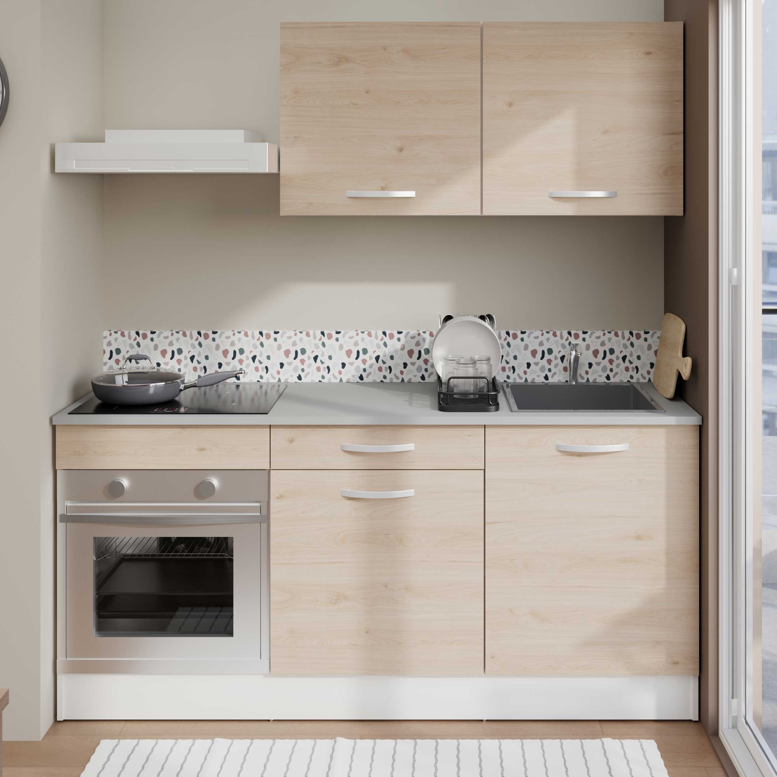 Meuble haut Oke 60 cm - chêne - Image 9