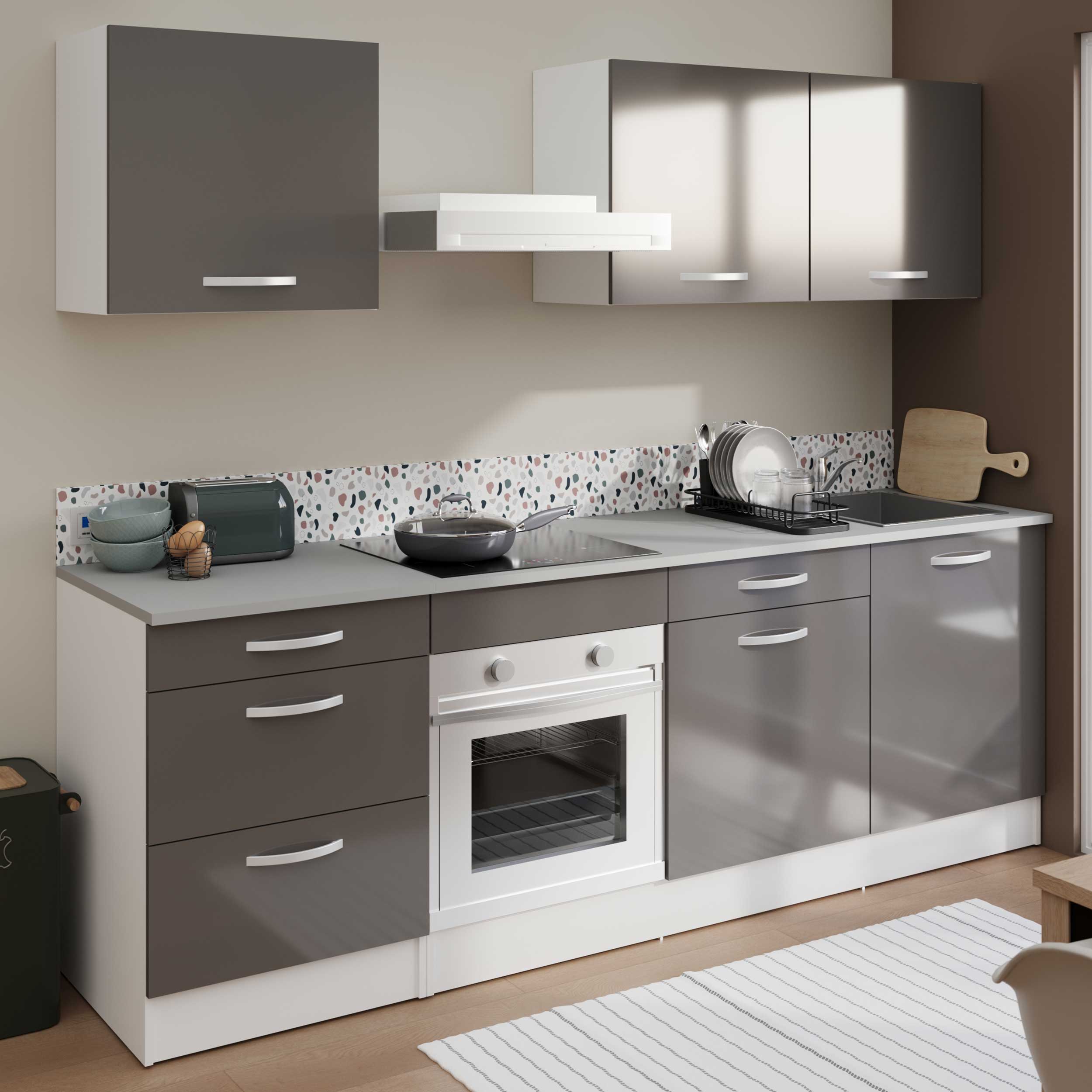 Meuble haut Oke 60 cm - gris - Image 6