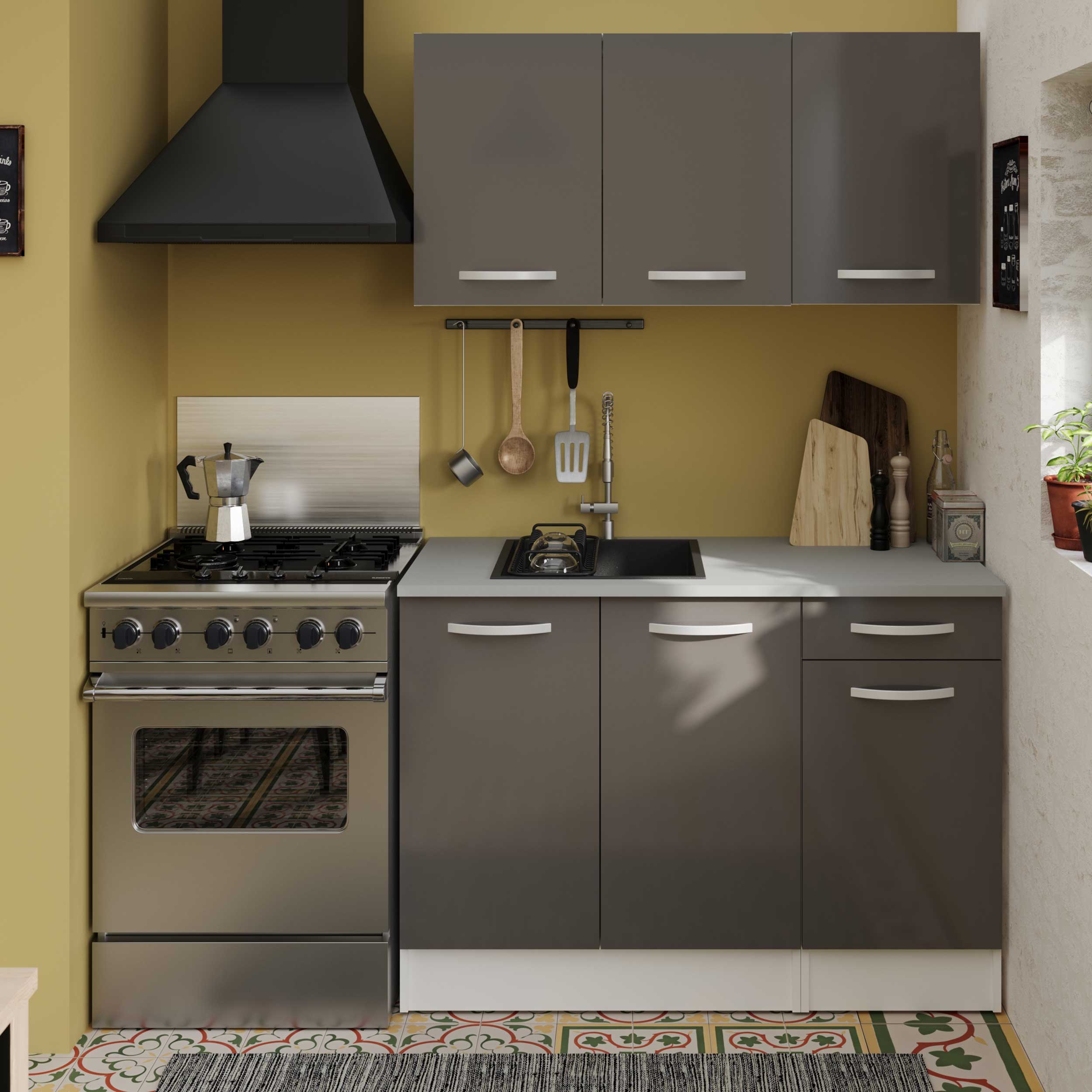 Meuble haut Oke 80 cm - gris - Image 7