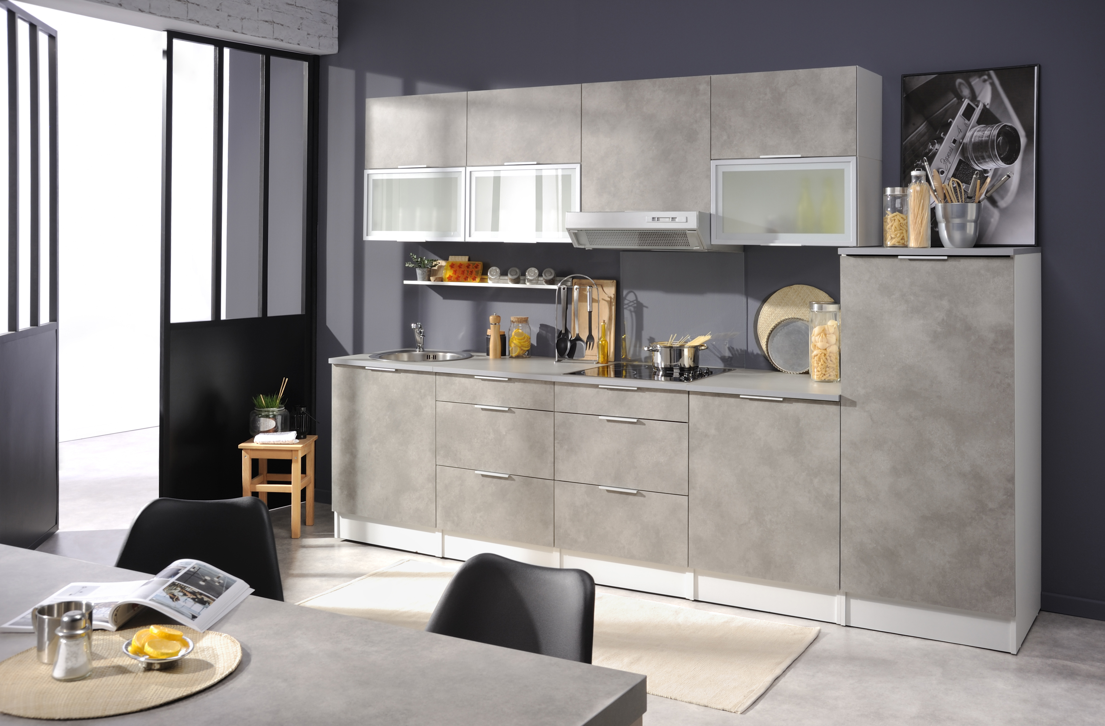 Meuble haut Spott 60 cm - béton - Image 3