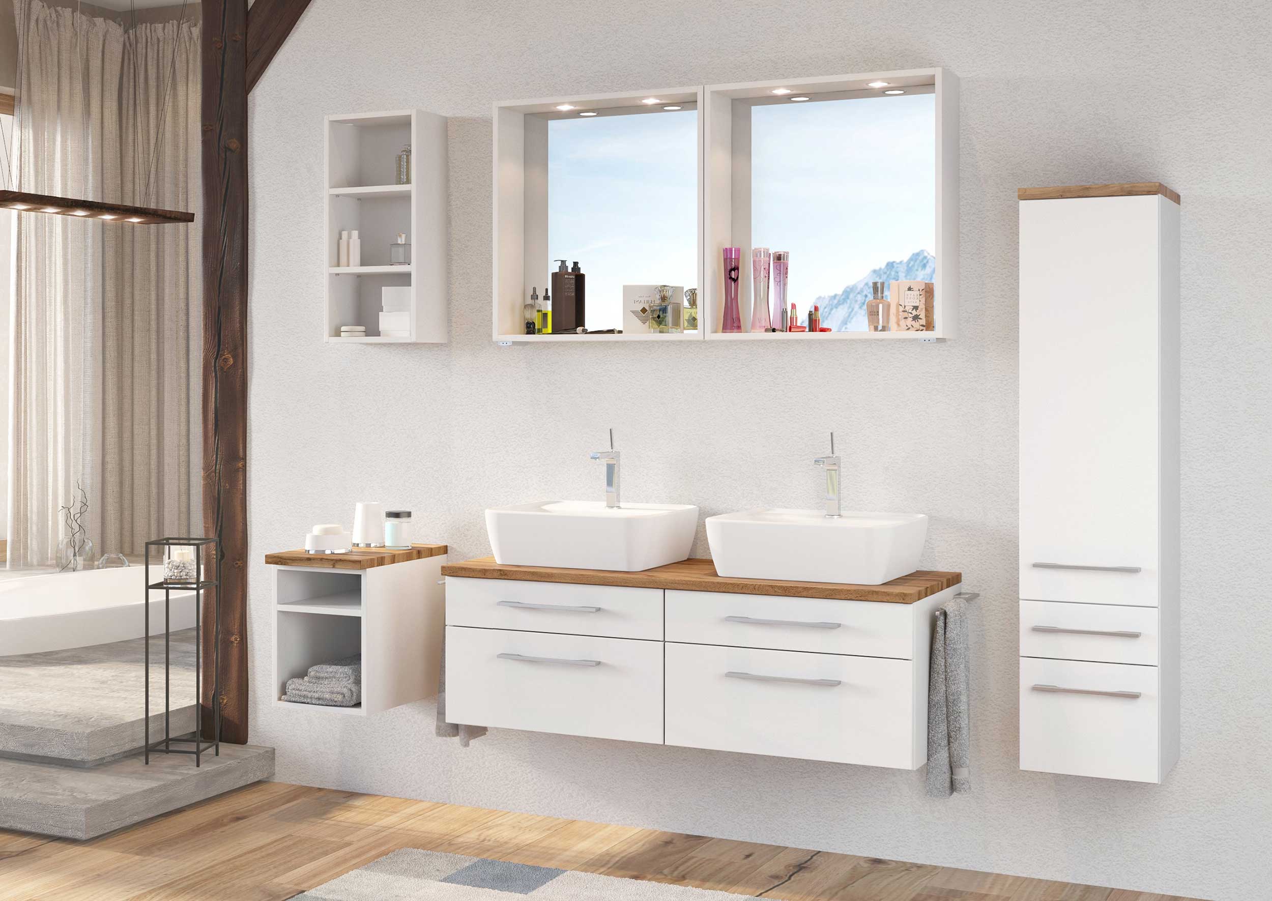 Meuble lavabo Dasa 120cm à 4 tiroirs - blanc - Image 3