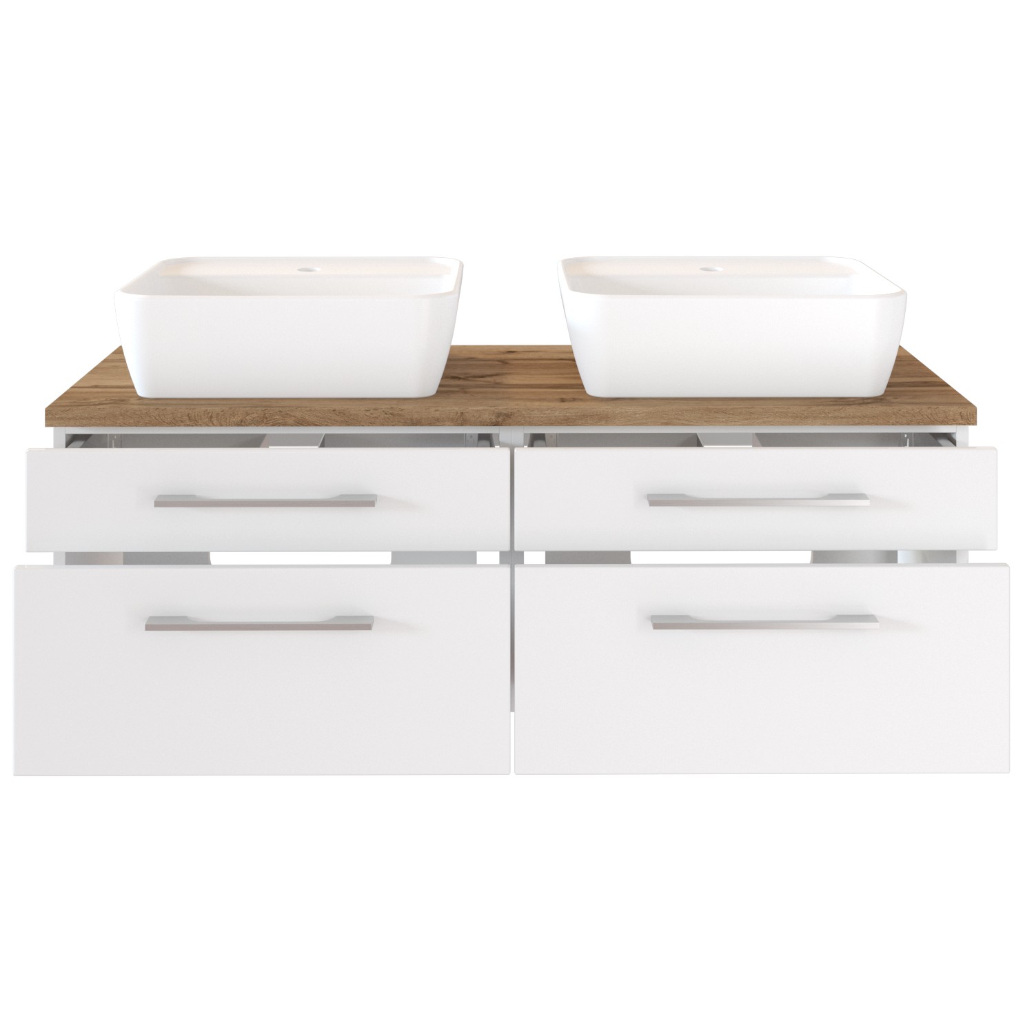 Meuble lavabo Dasa 120cm à 4 tiroirs - blanc - Image 5