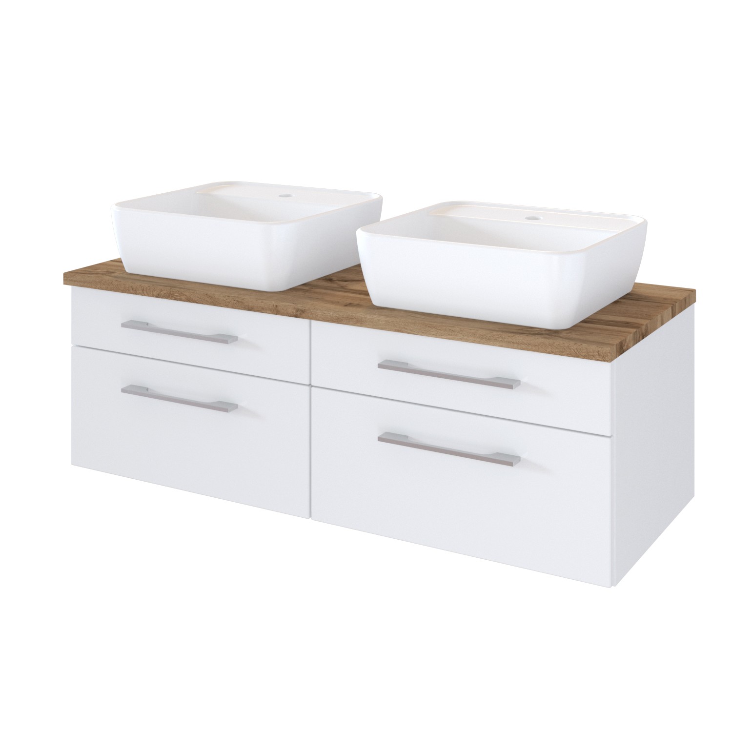 Meuble lavabo Dasa 120cm à 4 tiroirs - blanc - Image 6