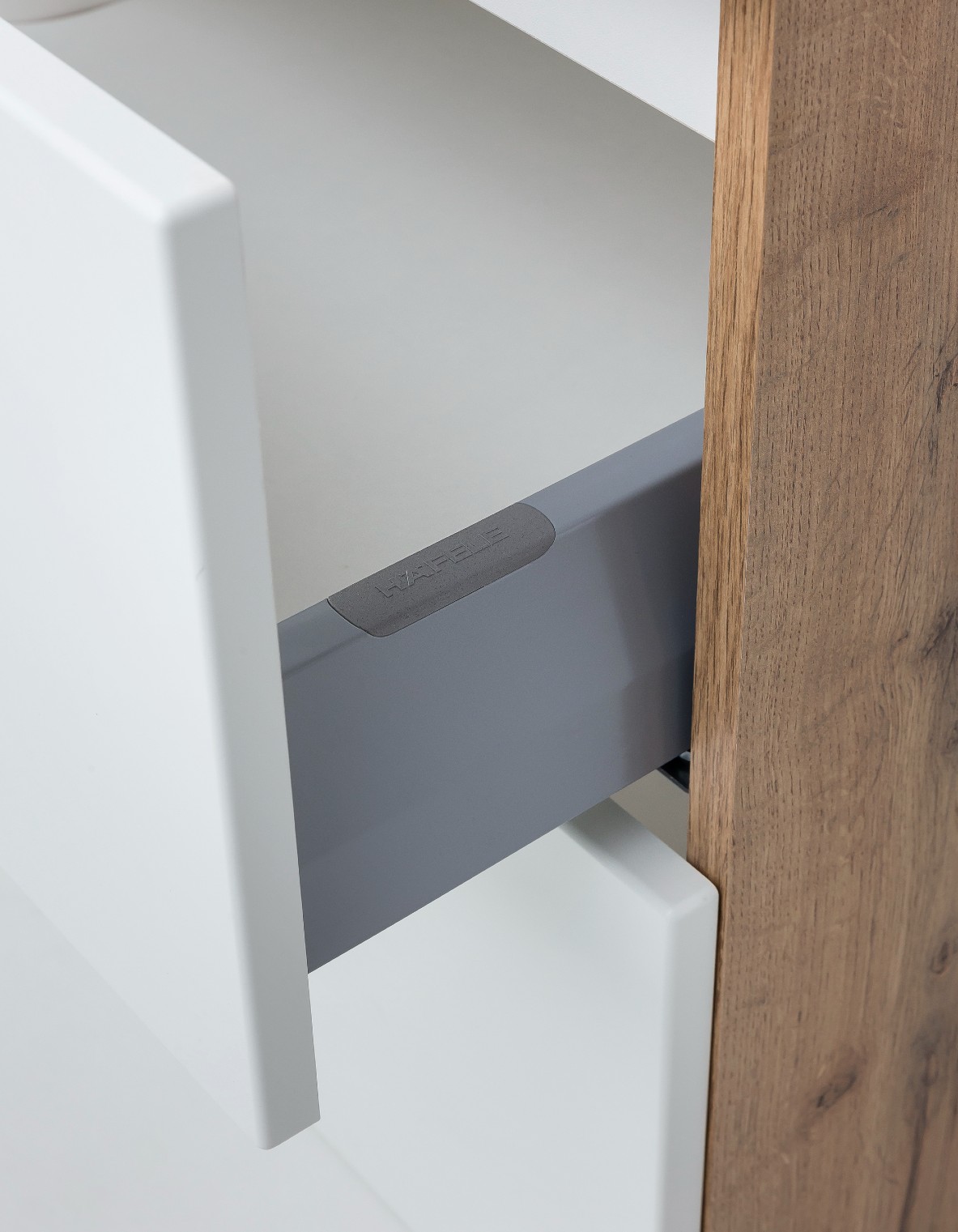 Meuble lavabo Sefa 60cm 2 tiroirs - chêne/blanc - Image 4