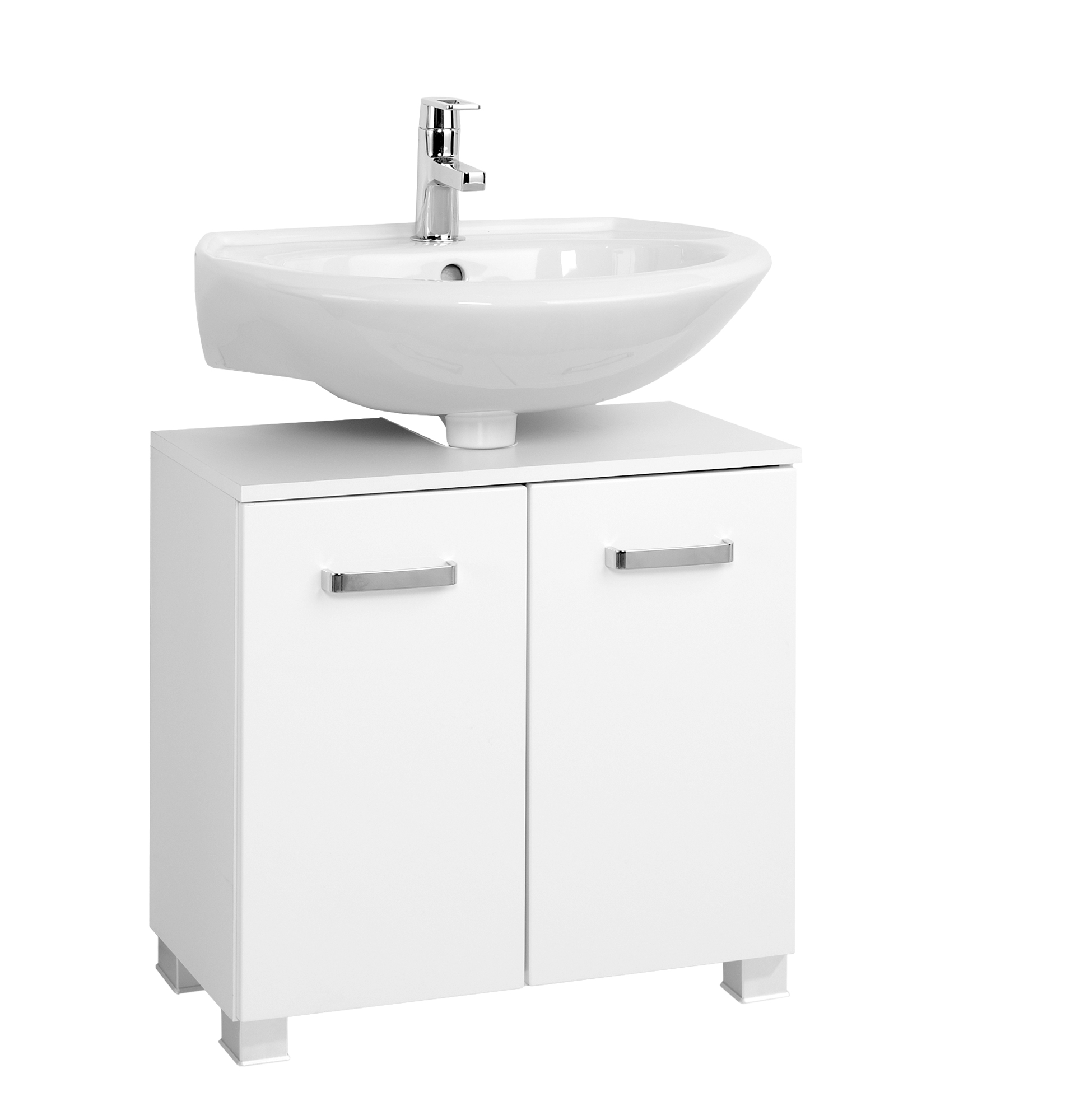 Meuble sous lavabo Bobbi 60cm 2 portes - blanc - Image 7