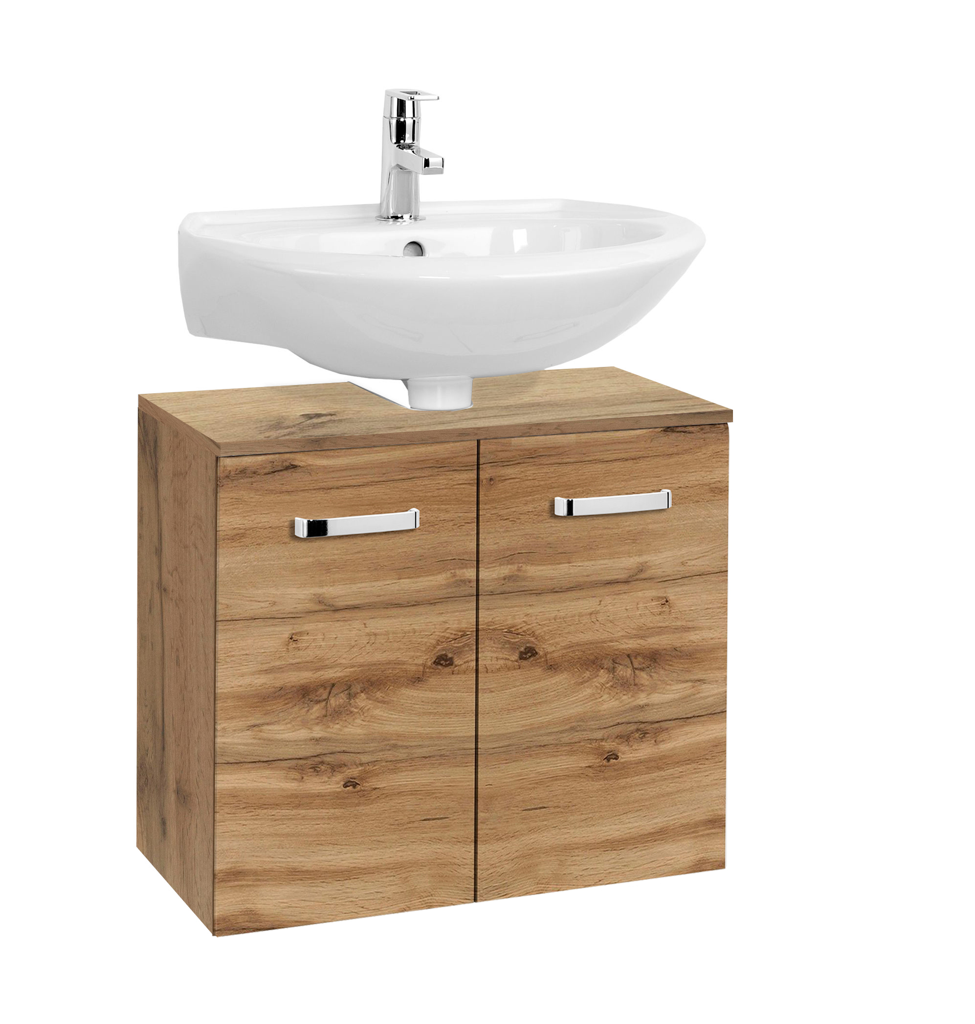 Meuble sous lavabo Bobbi 60cm 2 portes - chêne - Image 6