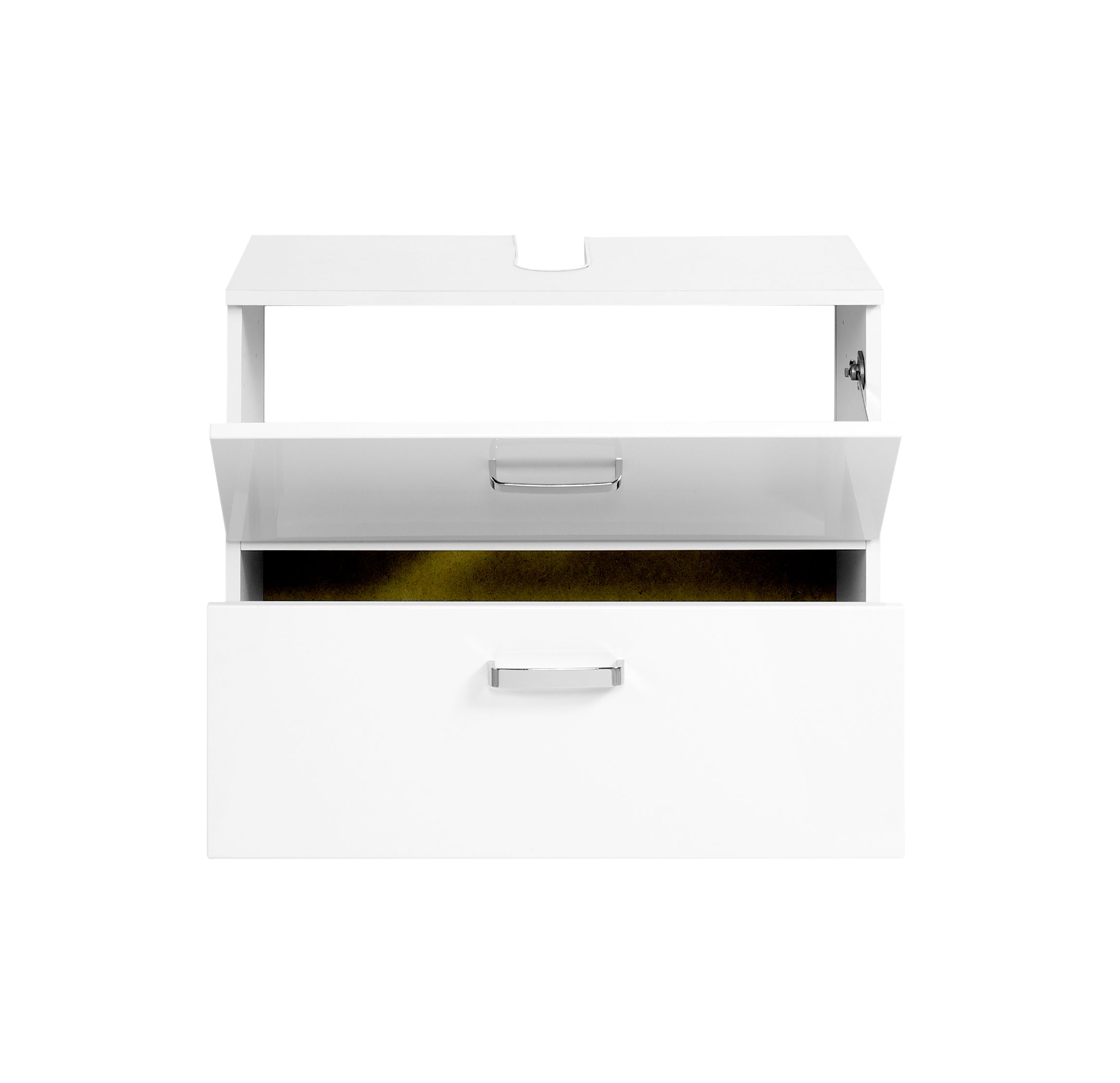 Meuble sous lavabo Bobbi 70cm 1 porte et 1 tiroir - blanc - Image 4