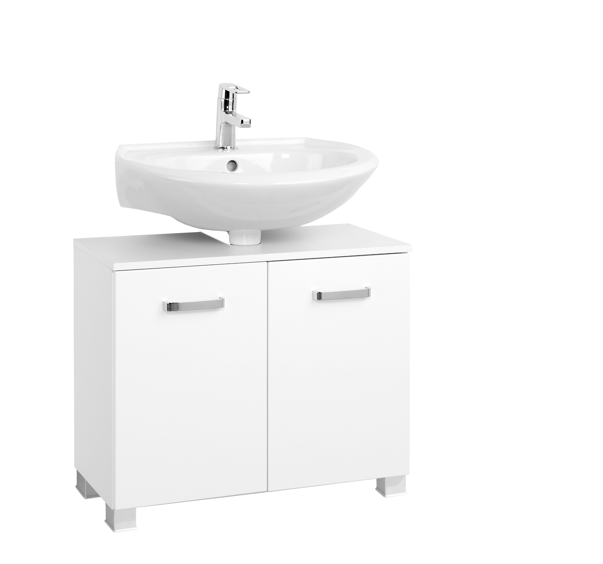 Meuble sous lavabo Bobbi 70cm 2 portes - blanc - Image 7