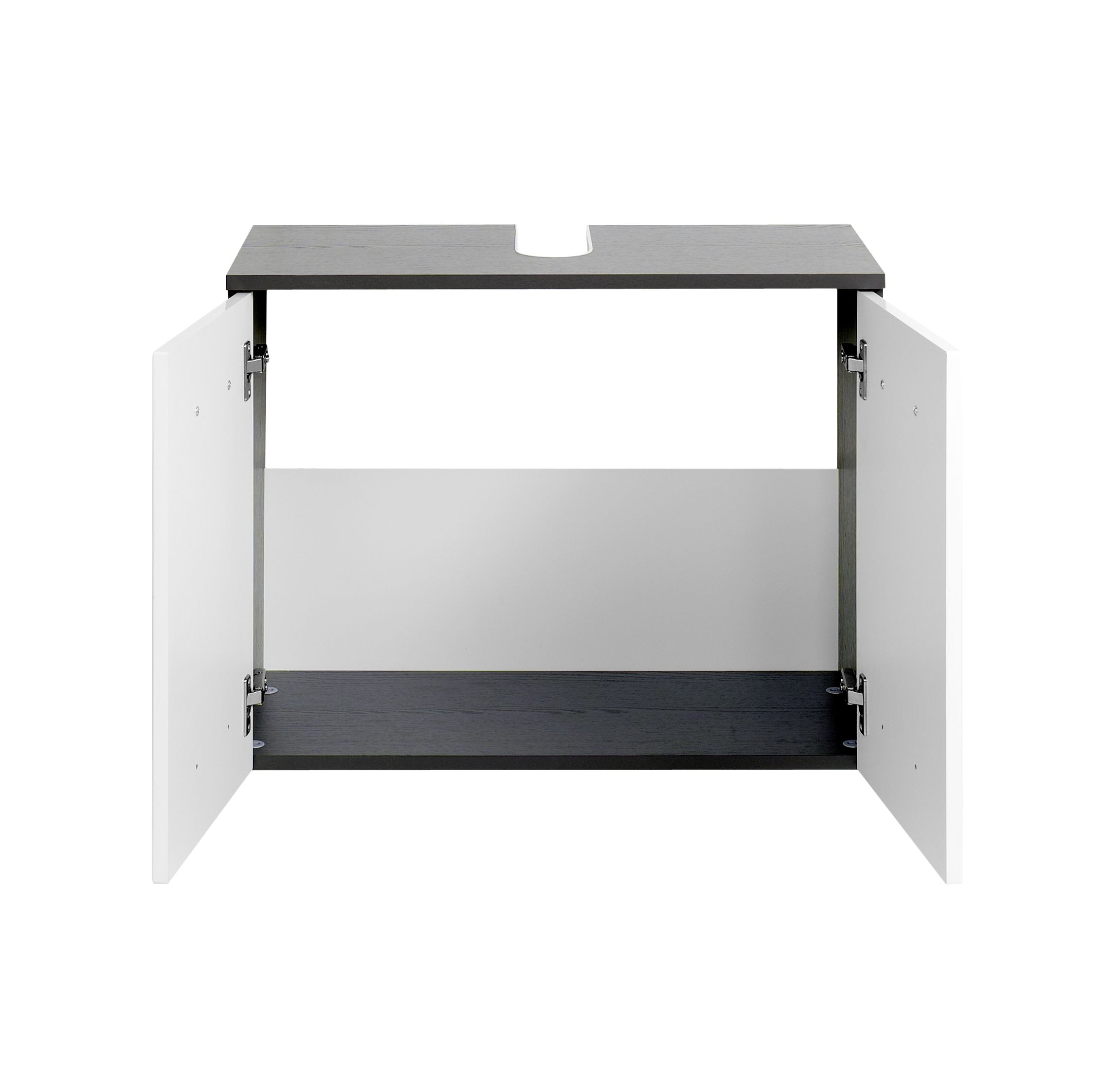 Meuble sous lavabo Bobbi 70cm 2 portes - graphite/blanc brillant - Image 5