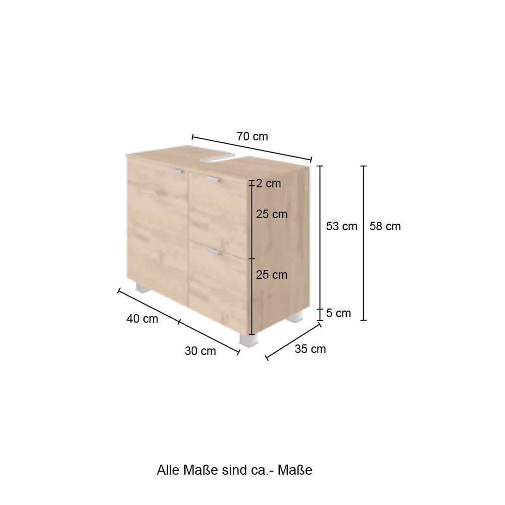 Meuble sous lavabo Bodhi 70cm - gris graphite - Image 4