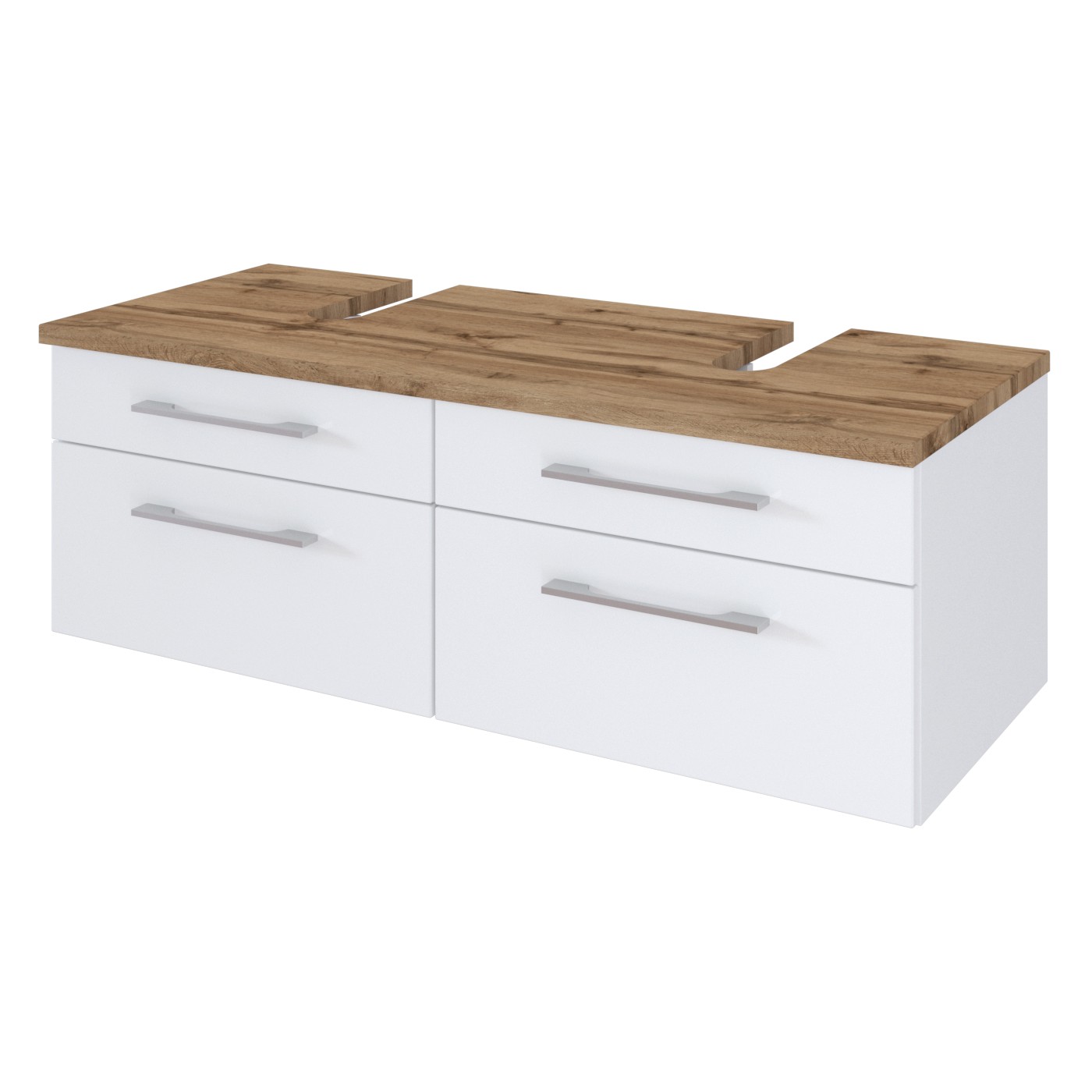 Meuble sous lavabo Dasa 120cm à 4 tiroirs - blanc