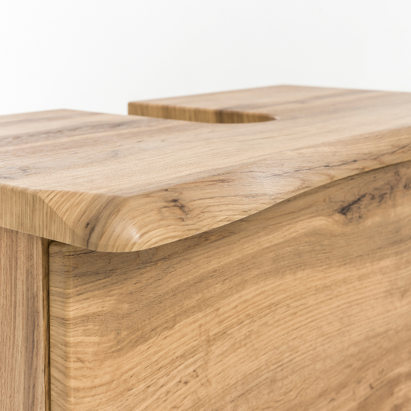 Meuble sous lavabo Karan 61cm 1 tiroir - chêne - Image 5