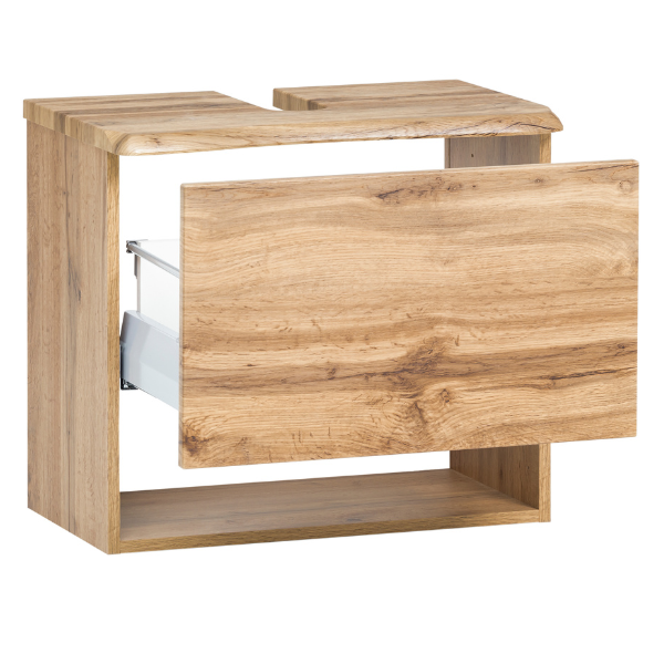 Meuble sous lavabo Karan 61cm 1 tiroir - chêne - Image 8