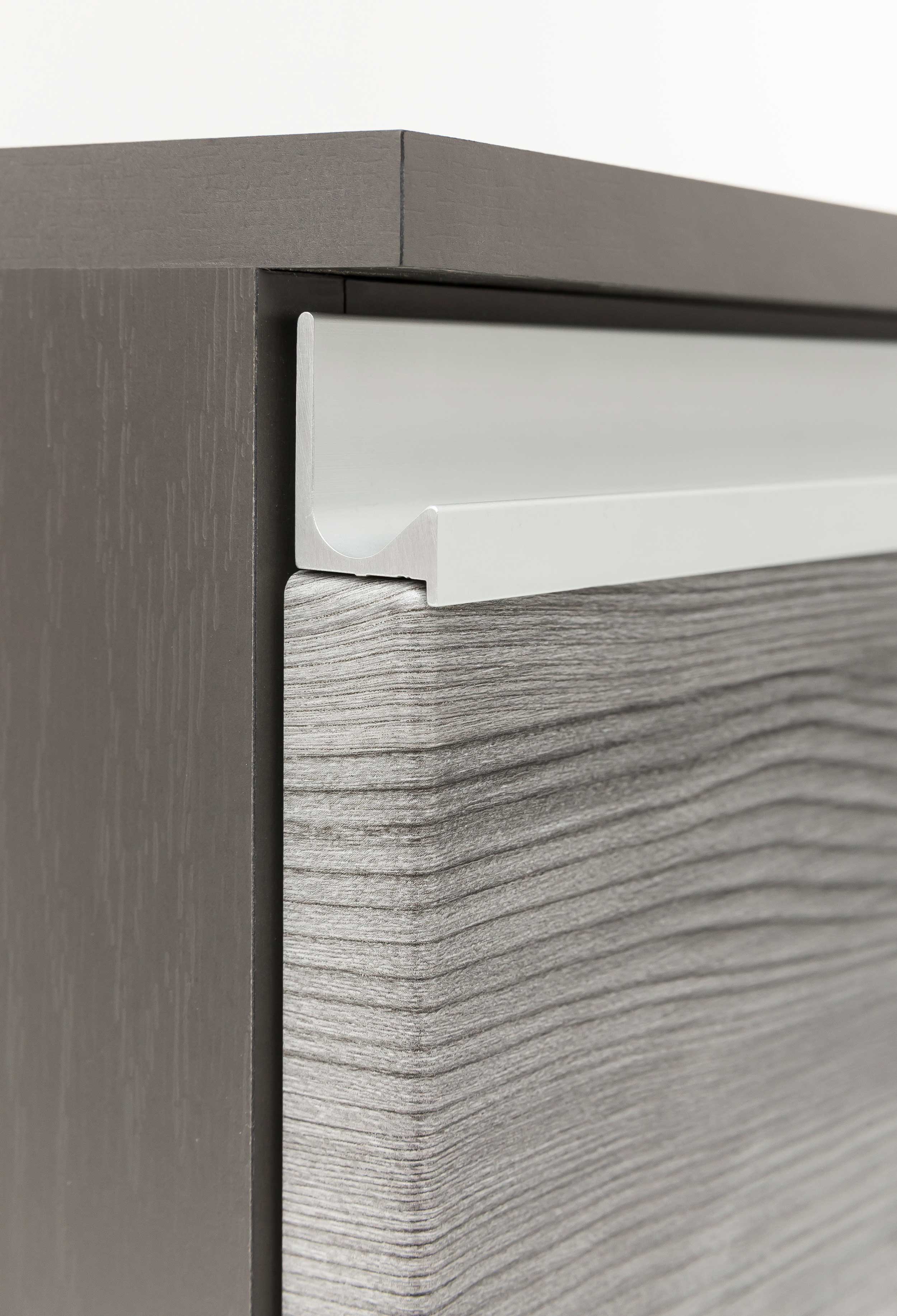 Meuble sous-lavabo Lotuk 60cm 1 porte et 1 tiroir - chêne gris - Image 5