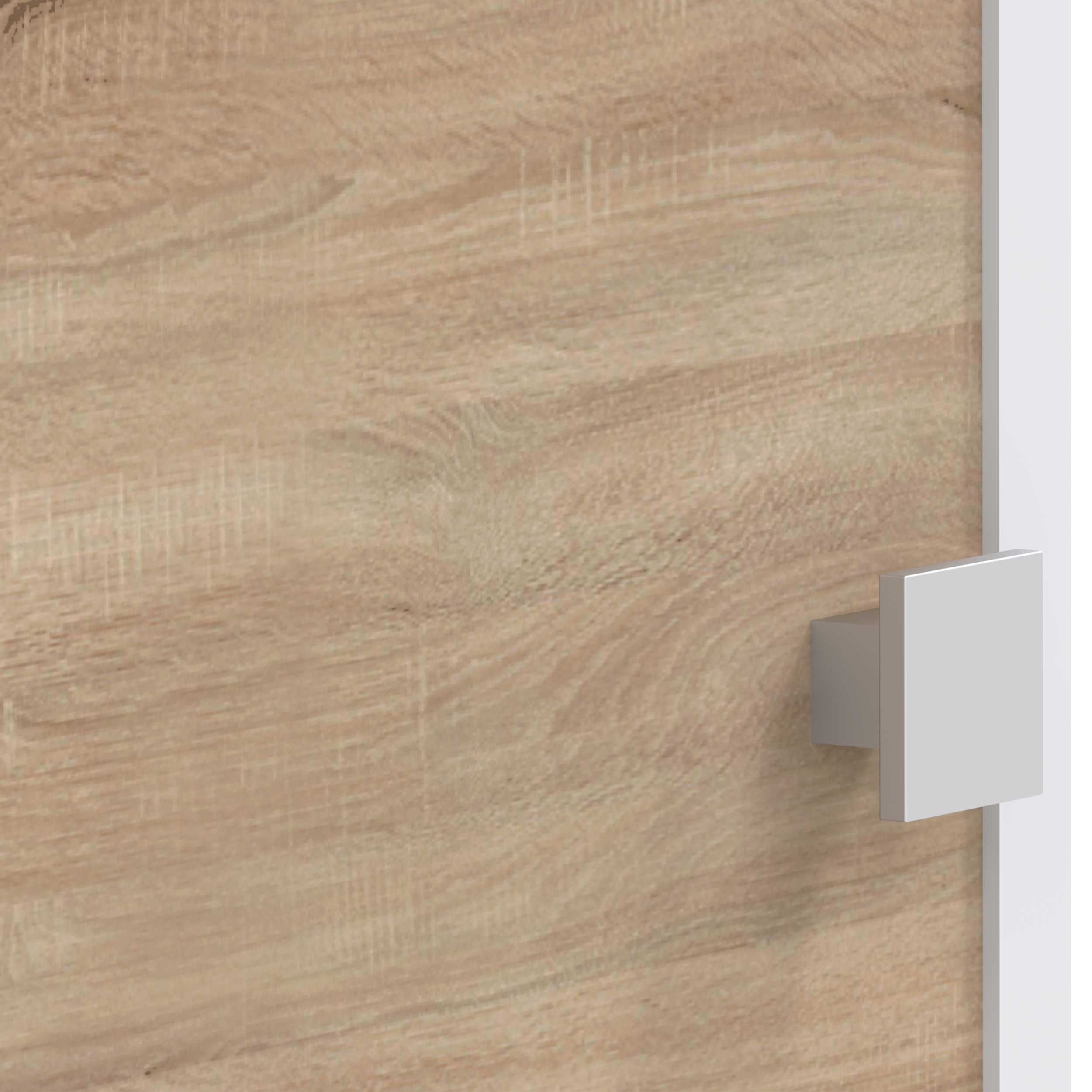 Meuble Splash pour lave-linge/W.-C. - blanc/chêne - Image 6