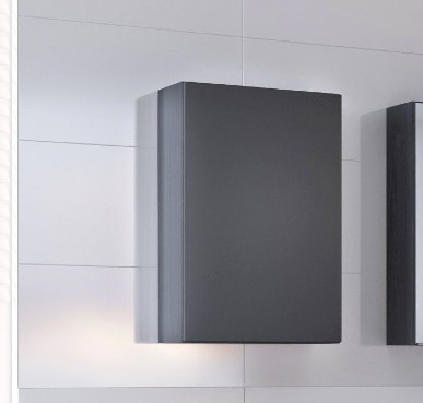 Meuble suspendu Brama/Kornel/Pisca 40cm 1 porte - graphite/gris mat