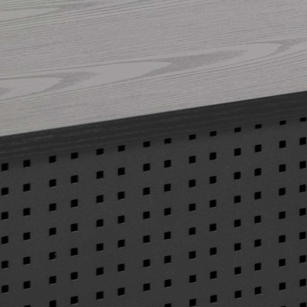 Meuble TV Angus 140 cm avec porte coulissante - noir - Image 4