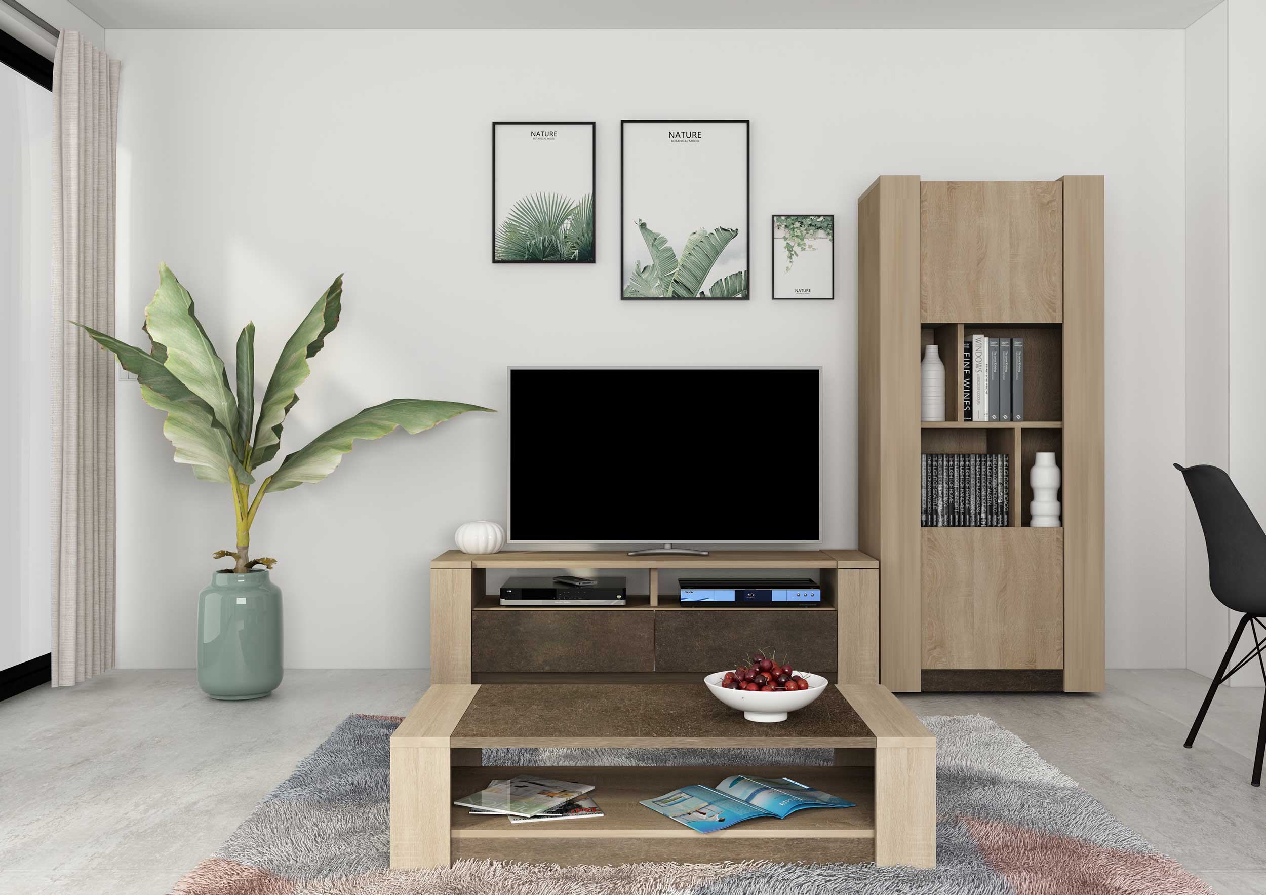 Meuble tv Ares 154cm - brun - Image 6