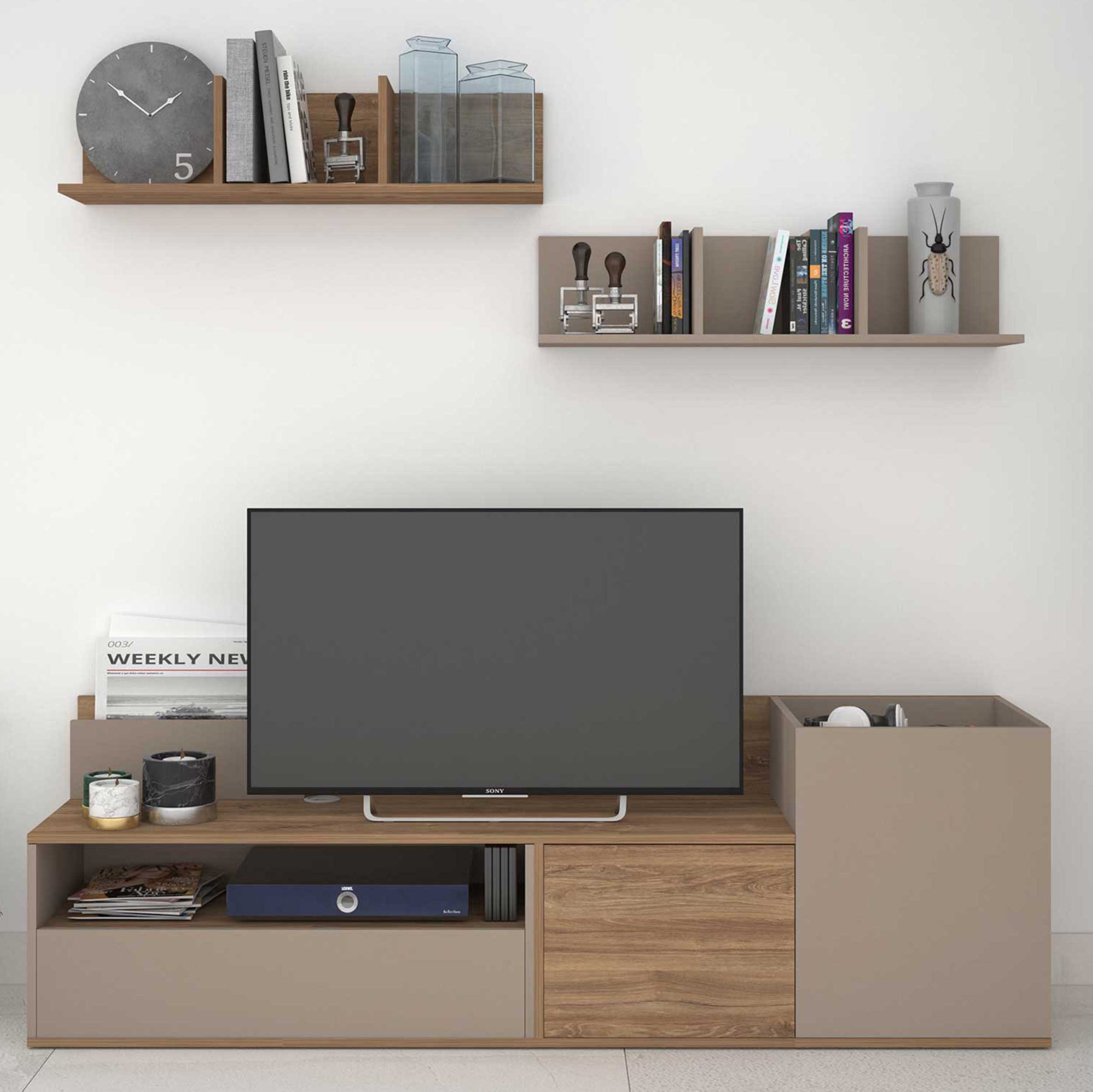 Meuble tv Boost 180cm - beige/gris