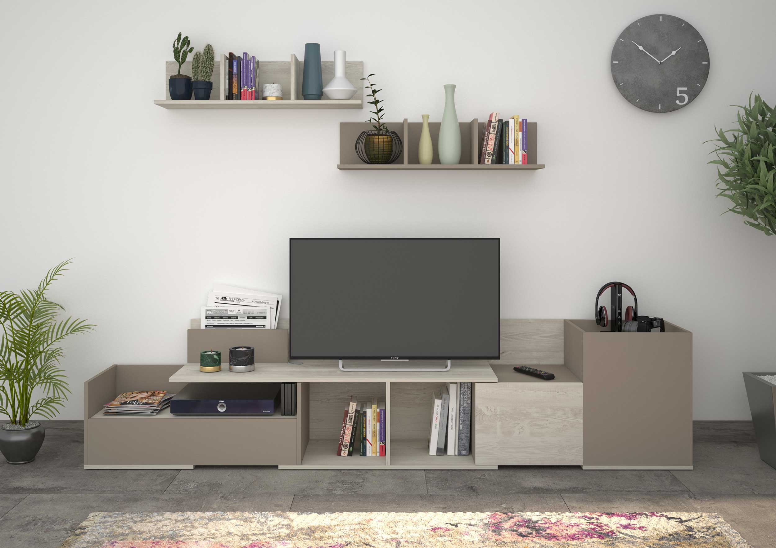 Meuble tv Boost 180cm - gris - Image 3