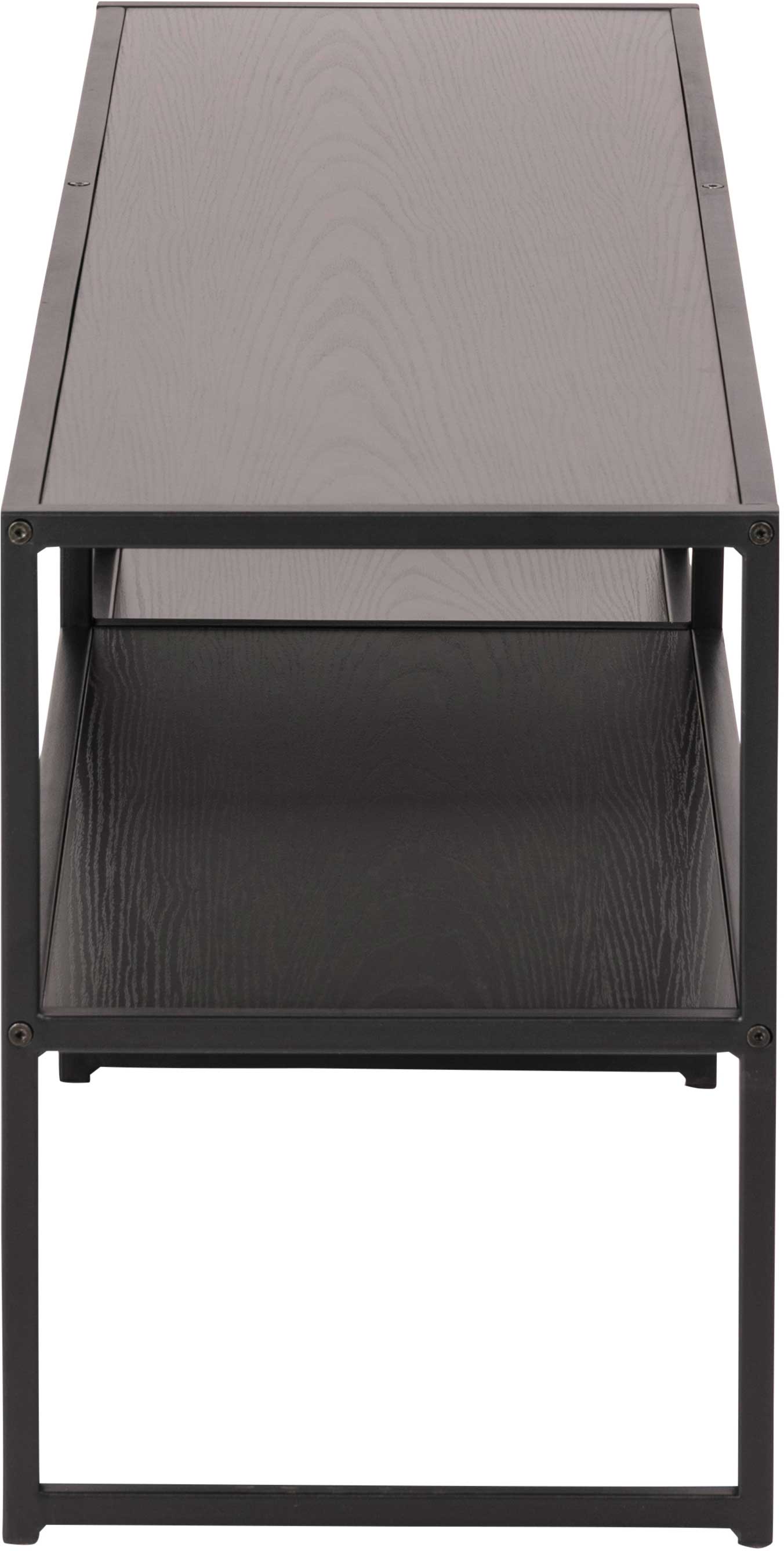 Meuble TV Dover 120cm 3 tablettes industriel - noir - Image 6