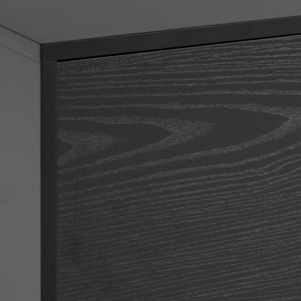 Meuble TV Dover 140cm 2 portes 1 tiroir - noir/chêne sauvage - Image 5