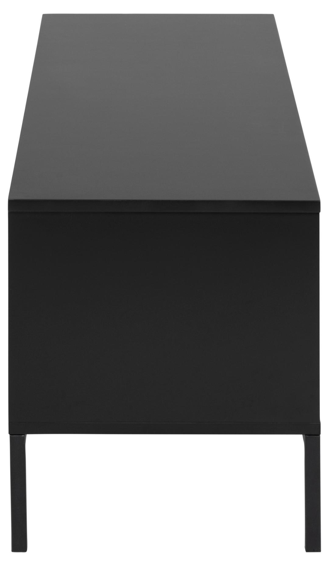 Meuble TV Dover 140cm 2 portes 1 tiroir - noir/chêne sauvage - Image 6