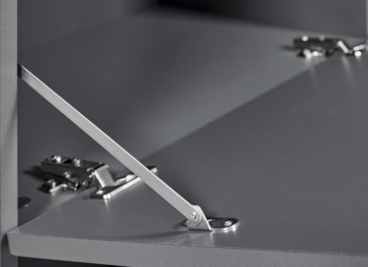 Meuble TV Eden 180cm 2 portes - gris graphite - Image 4