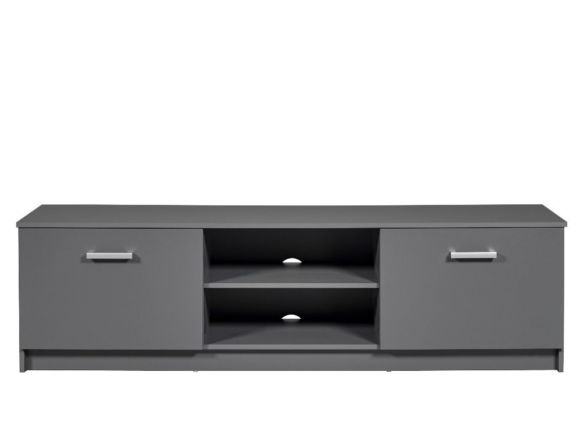 Meuble TV Eden 180cm 2 portes - gris graphite - Image 6