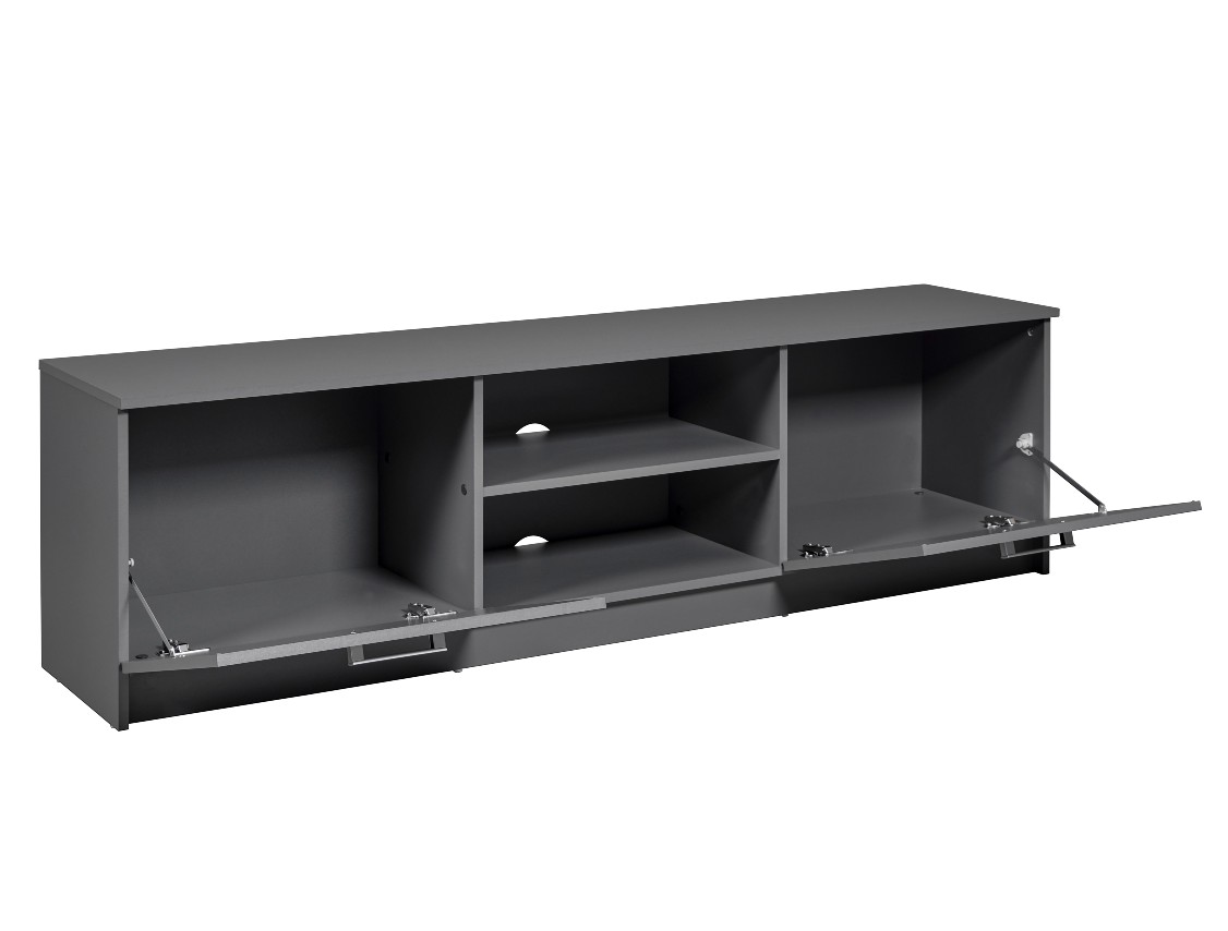Meuble TV Eden 180cm 2 portes - gris graphite - Image 7