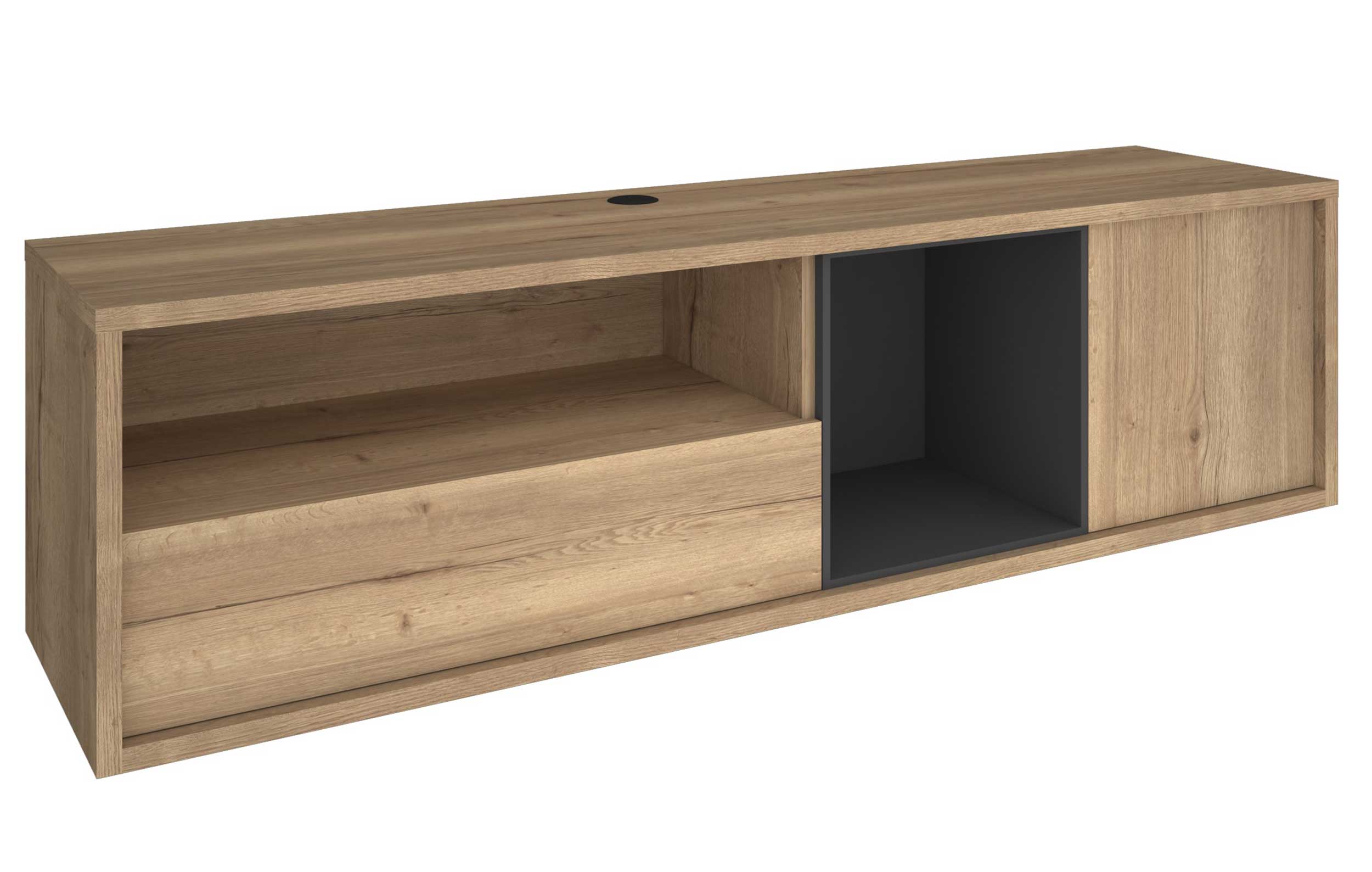 Meuble tv Frame 177cm - chêne clair - Image 4