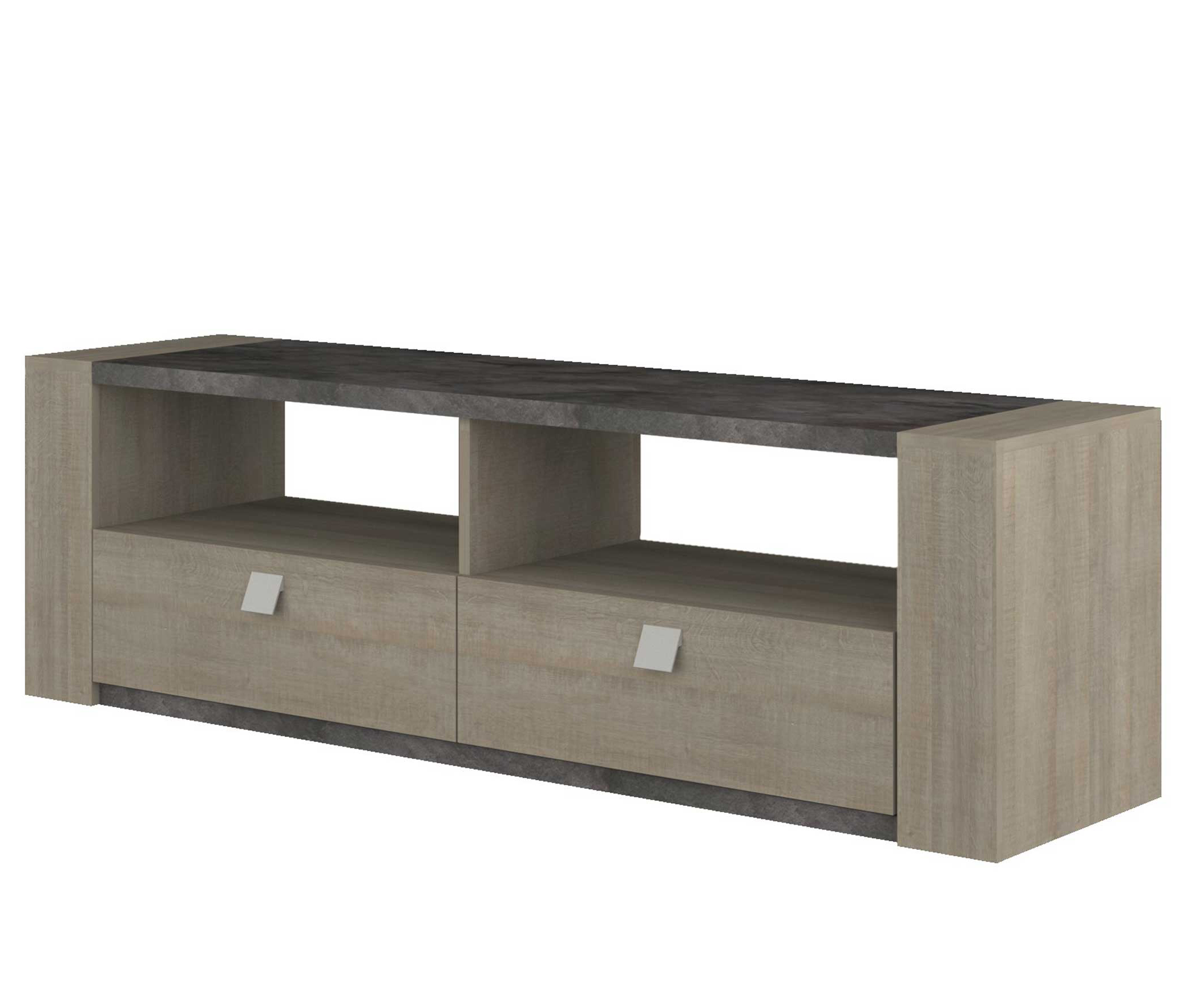 Meuble tv Iris 155cm - gris béton - Image 4