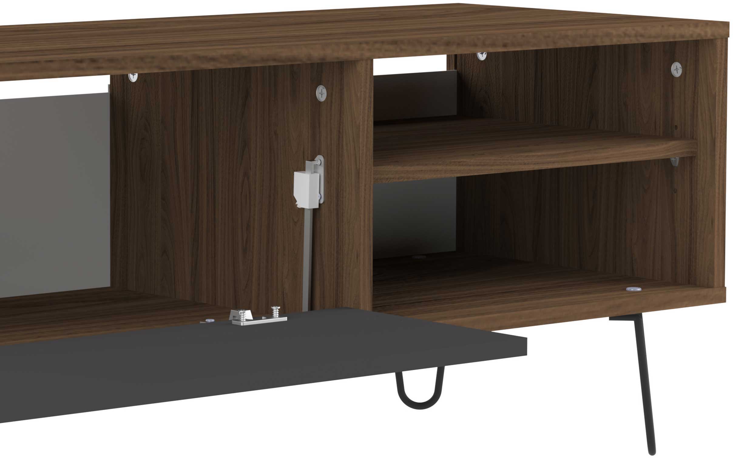 Meuble TV Jiro 165cm - noyer/anthracite - Image 5