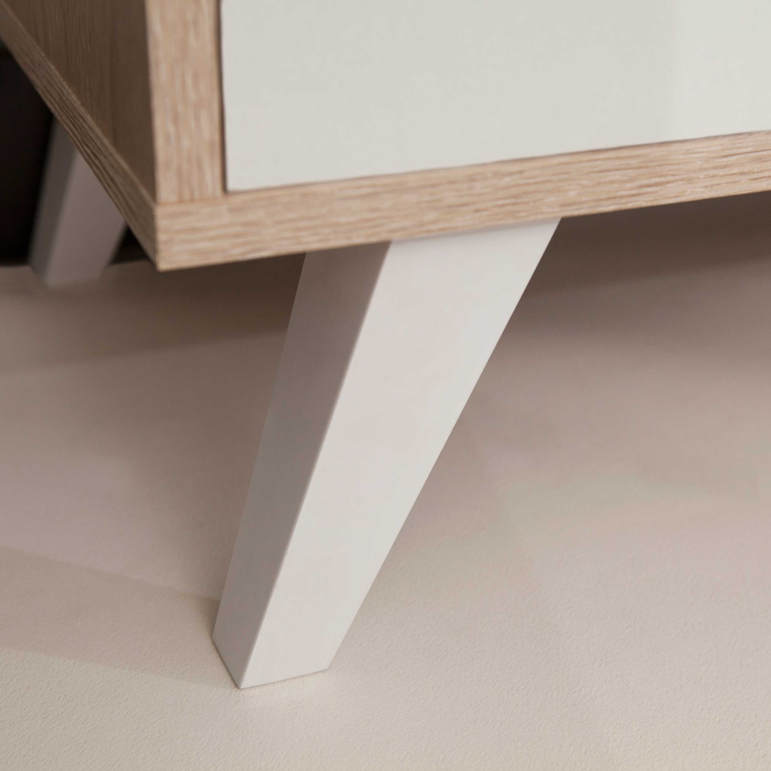 Meuble TV Kim 165cm - chêne/blanc - Image 6