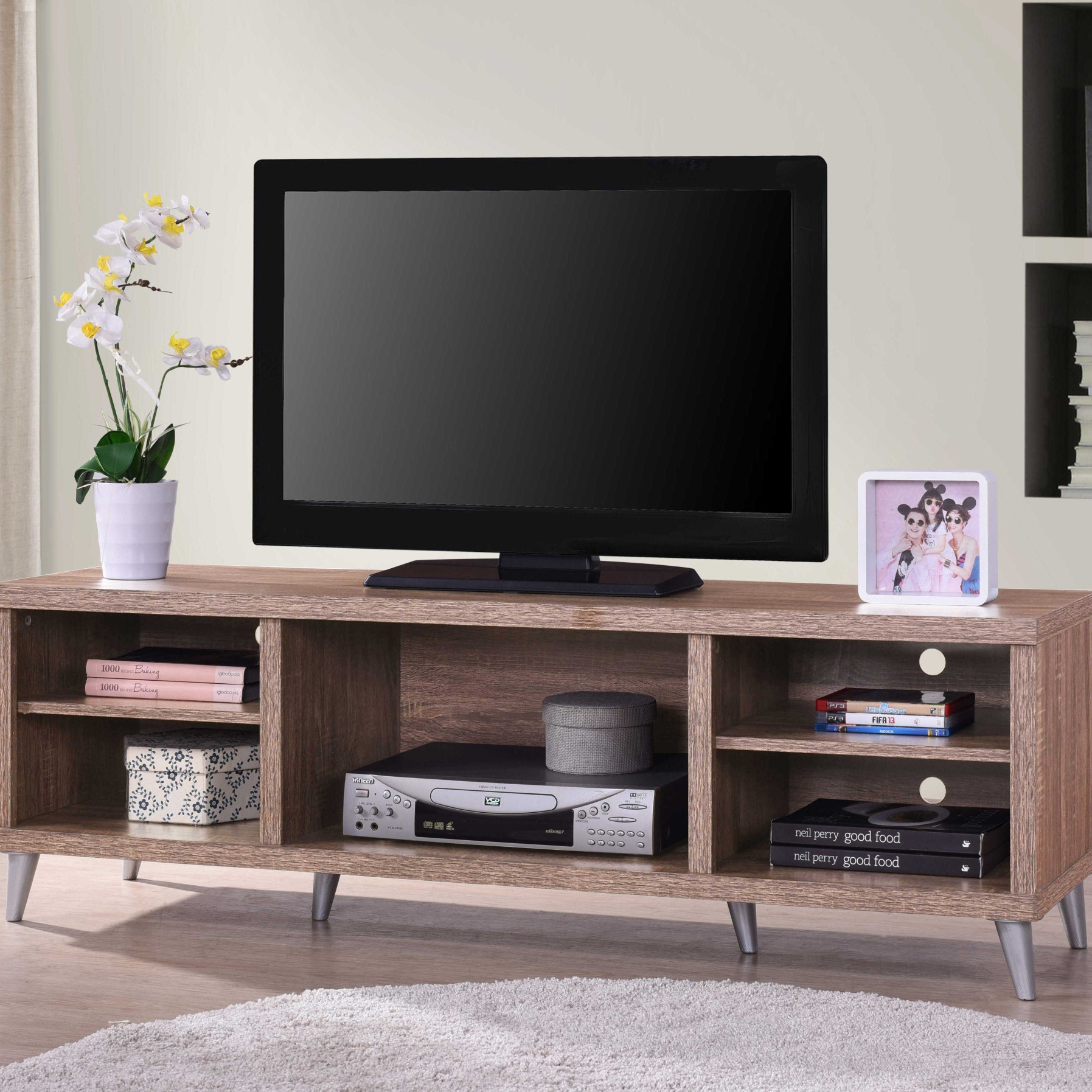 Meuble TV Konya 142cm - noyer