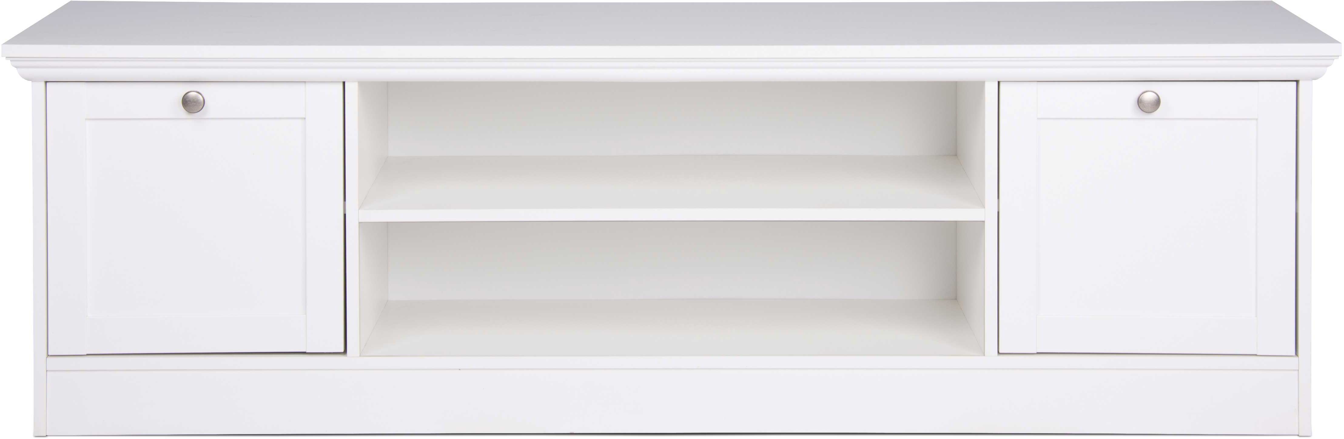 Meuble TV Landwood 160cm campagne - blanc - Image 2