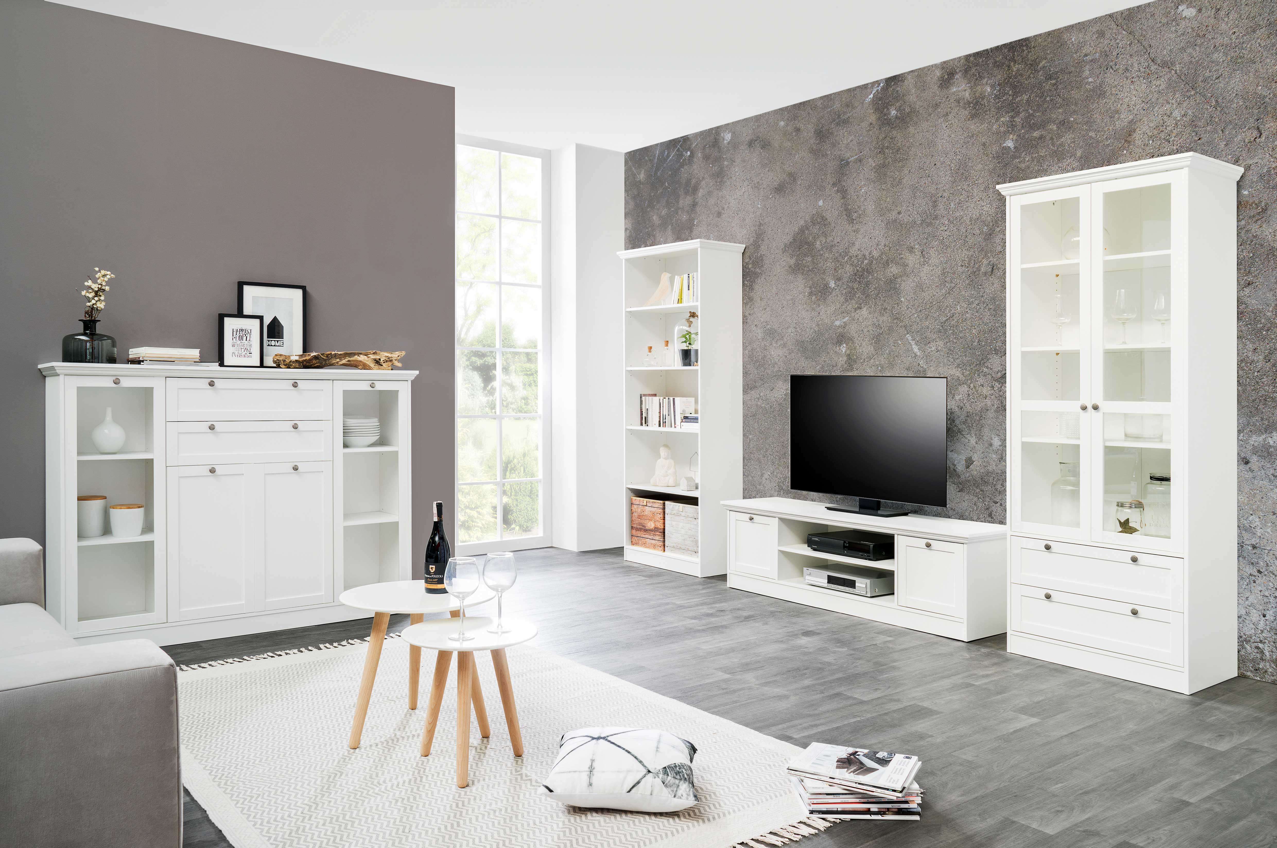 Meuble TV Landwood 160cm campagne - blanc - Image 7