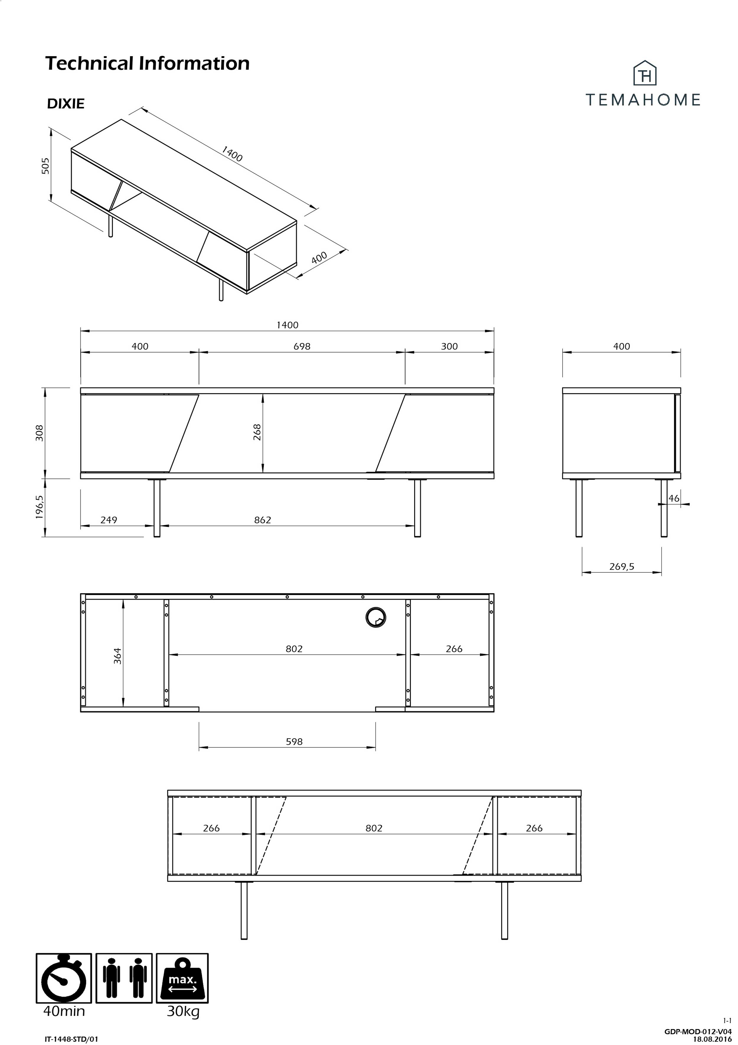 Meuble TV Pixie 140cm - Image 2